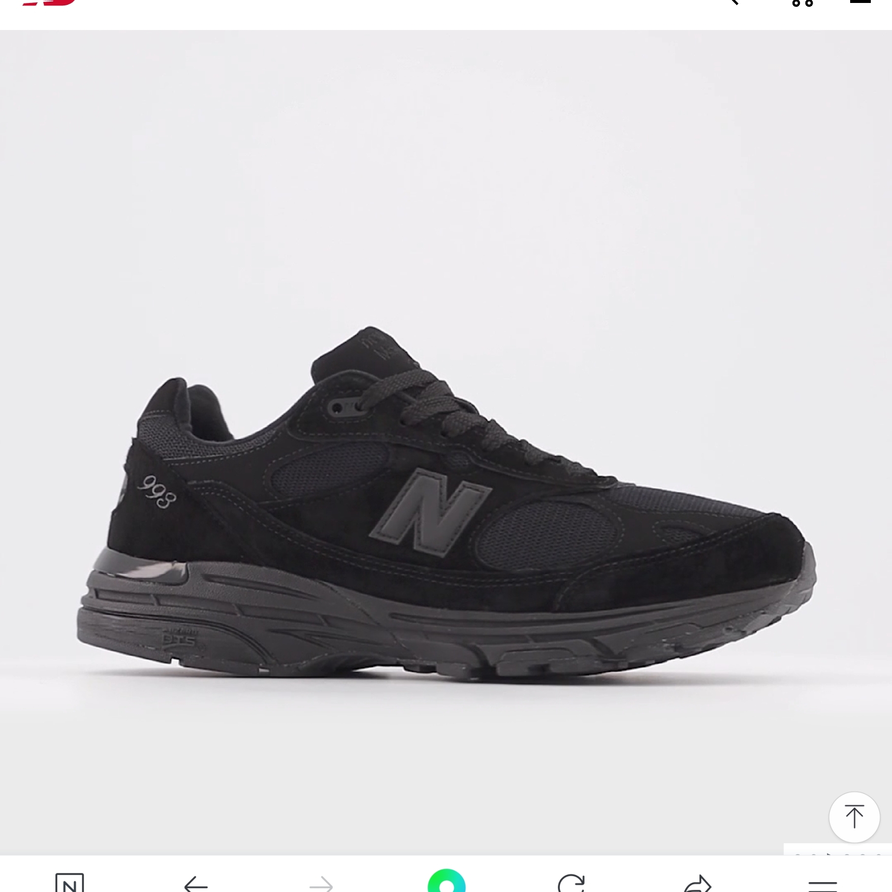(W) New Balance 993 Made in USA Triple Black - D Wide 착용 스타일