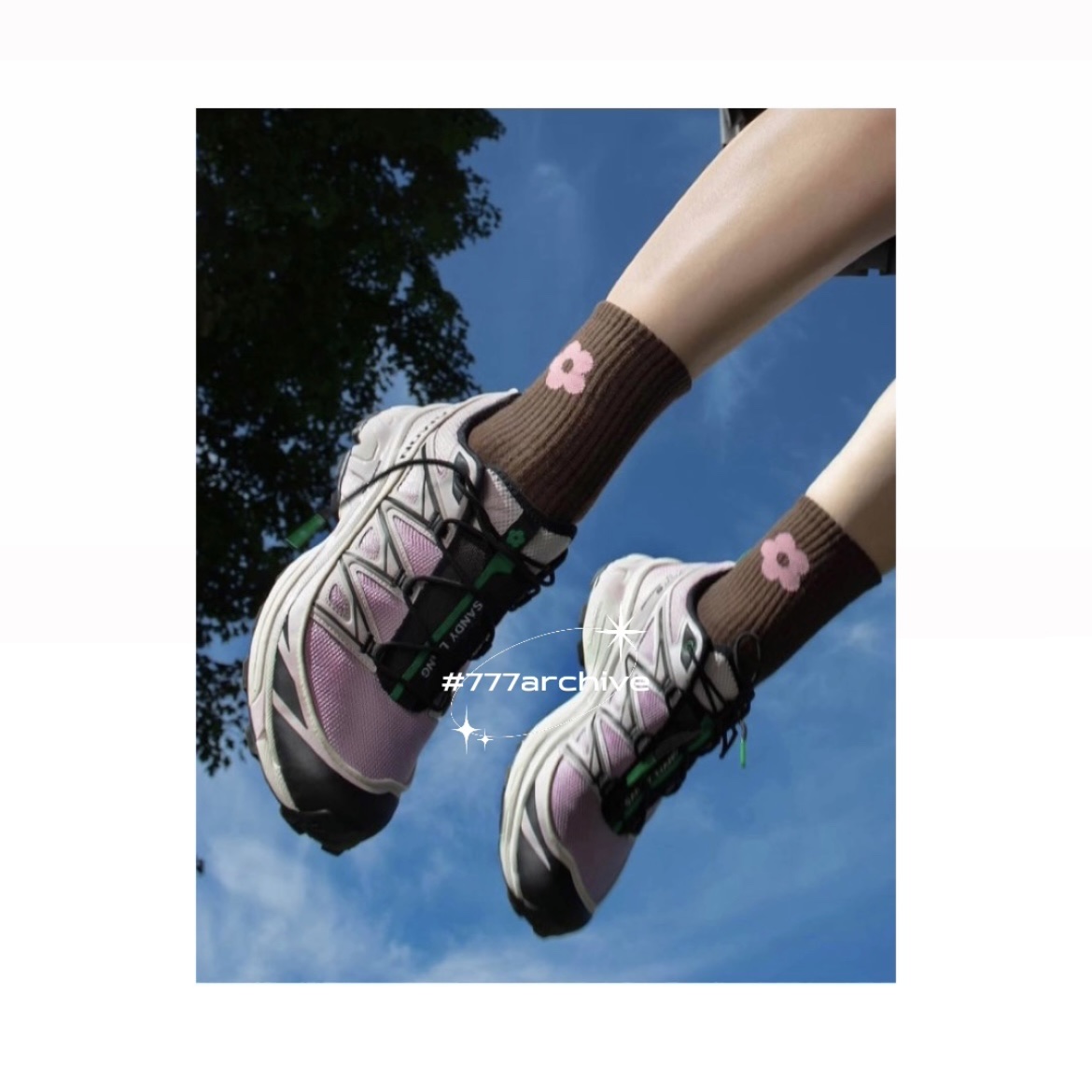 Salomon x Sandy Liang XT-6 Expanse Cradle Pink 착용 스타일 - 3