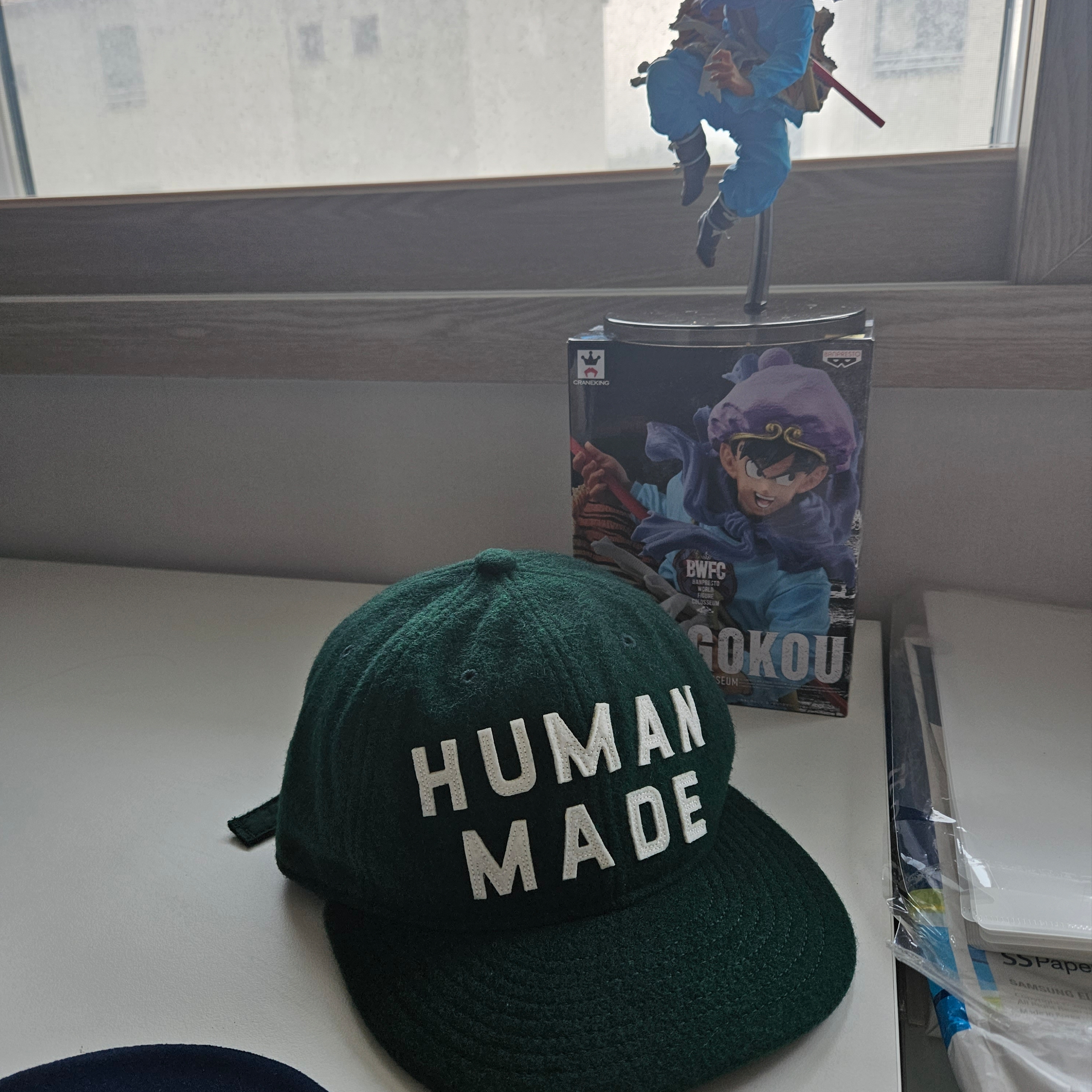 Human Made 6-Panel Wool Cap Green 착용 스타일