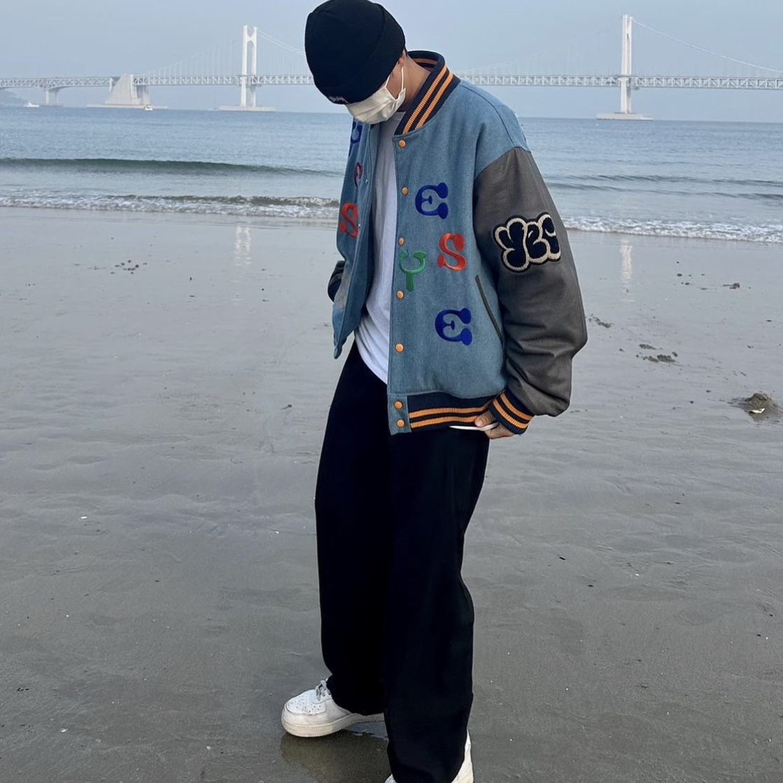 Stussy Stock Cuff Beanie Black, Nike Air Force 1 '07 Low White 착용 스타일