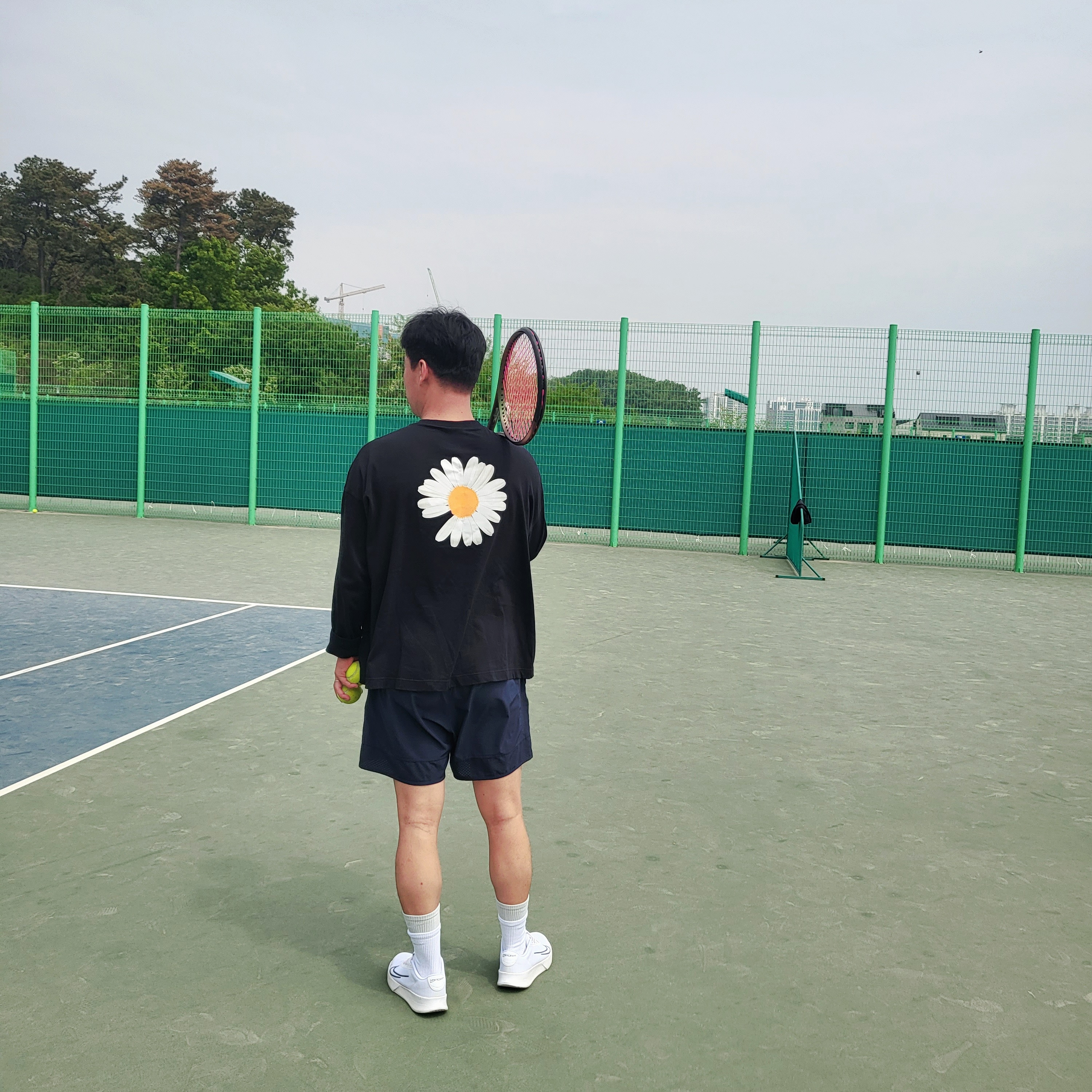 Nike x Peaceminusone LS T-Shirt Black (DR0098-010) 착용 스타일 - 1