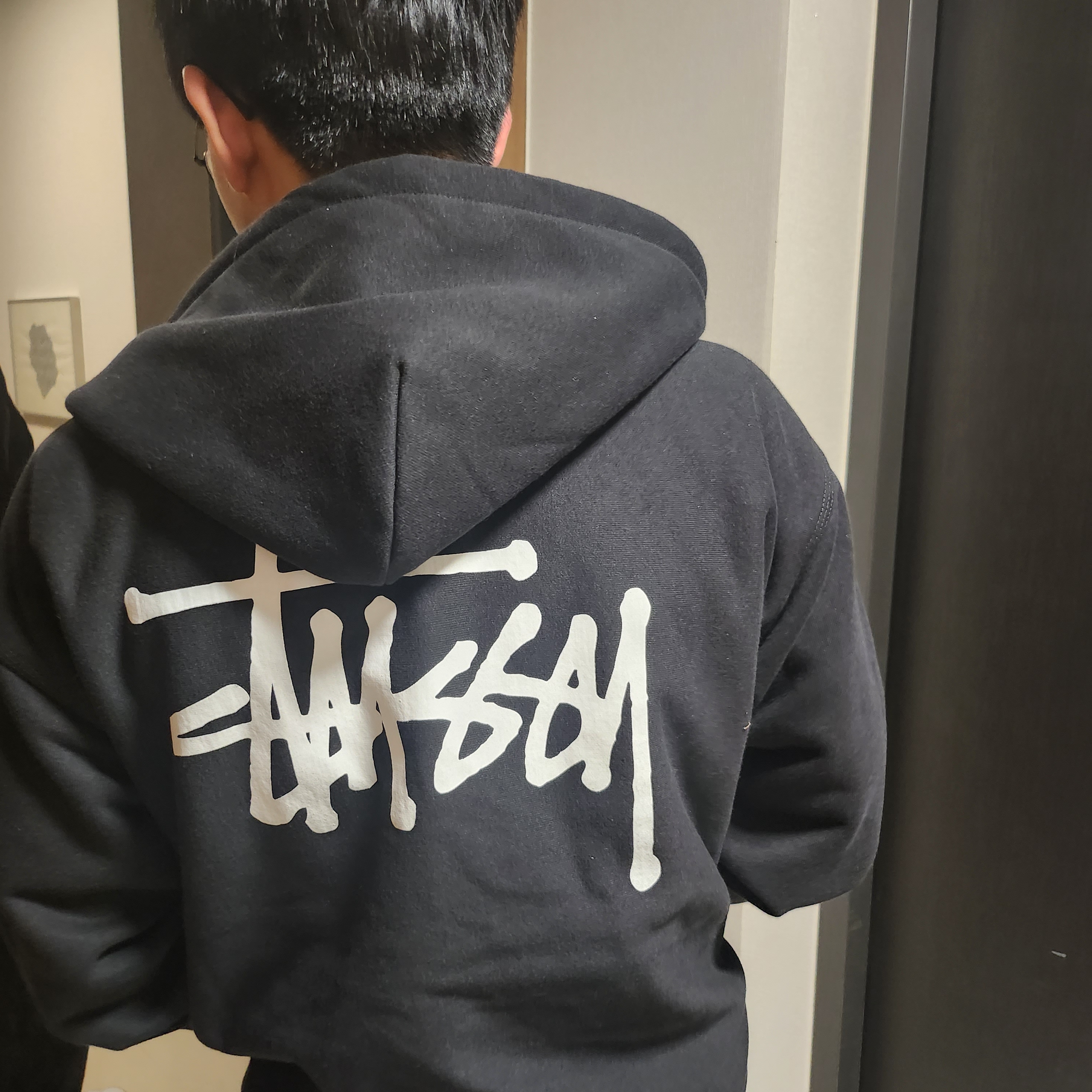 Stussy Basic Stussy Zip Hoodie Black 2023 착용 스타일 - 2