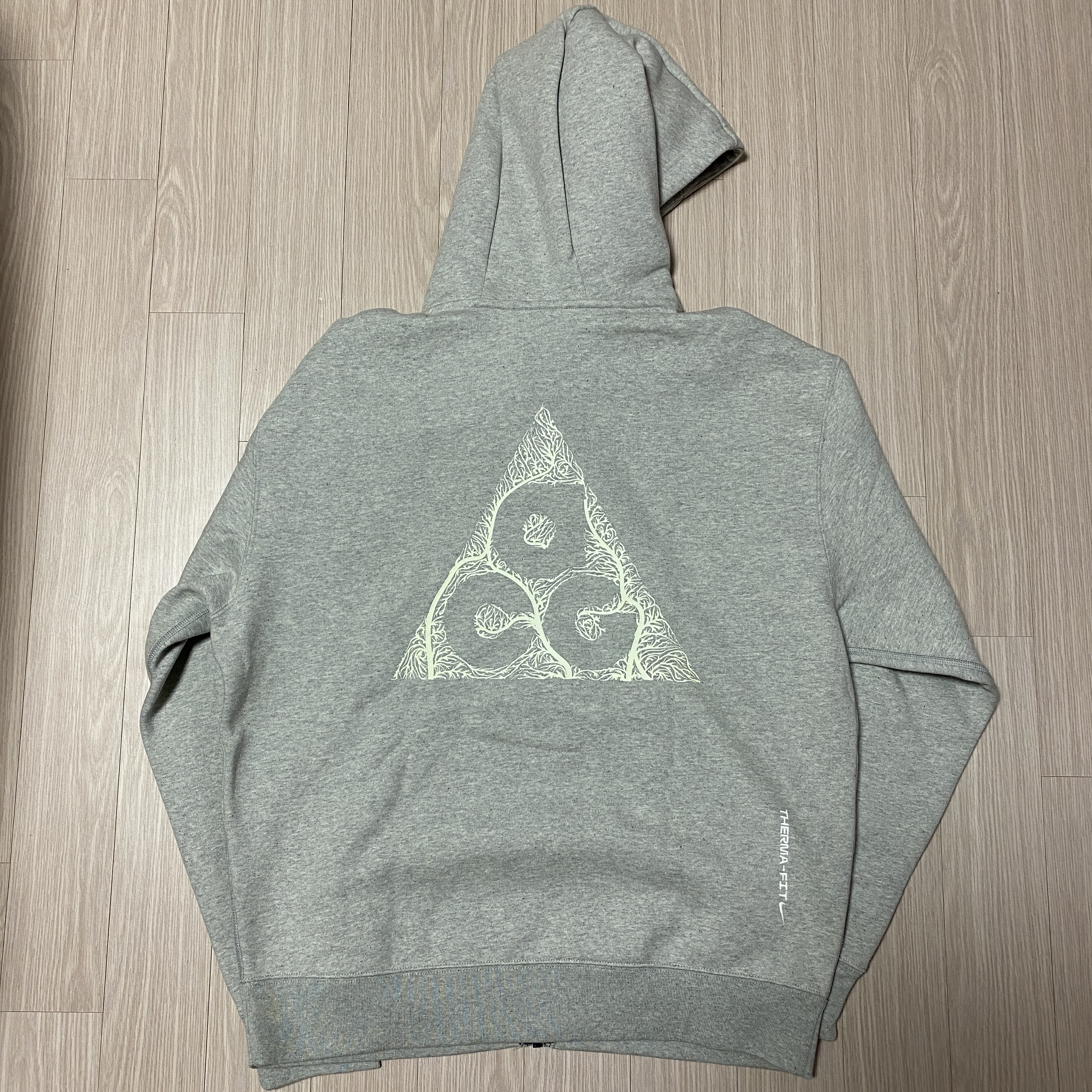 Nike ACG Therma-Fit Fleece Full Zip Hoodie Airora Grey Heather - US/EU 착용 스타일 - 2