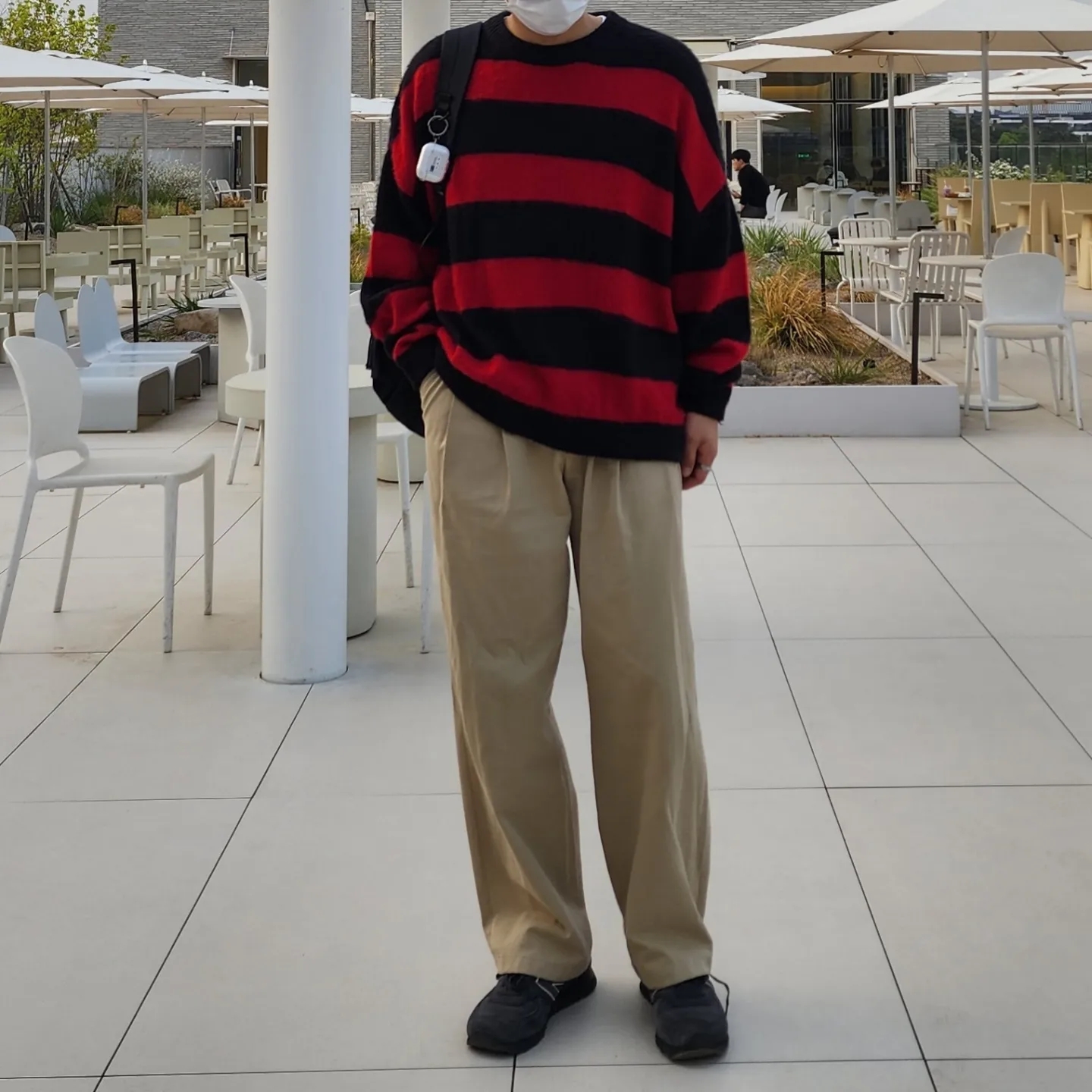 New Balance x Comme des Garcons Junya Watanabe Man 574 Suede Grey Off White 착용 스타일 - 1