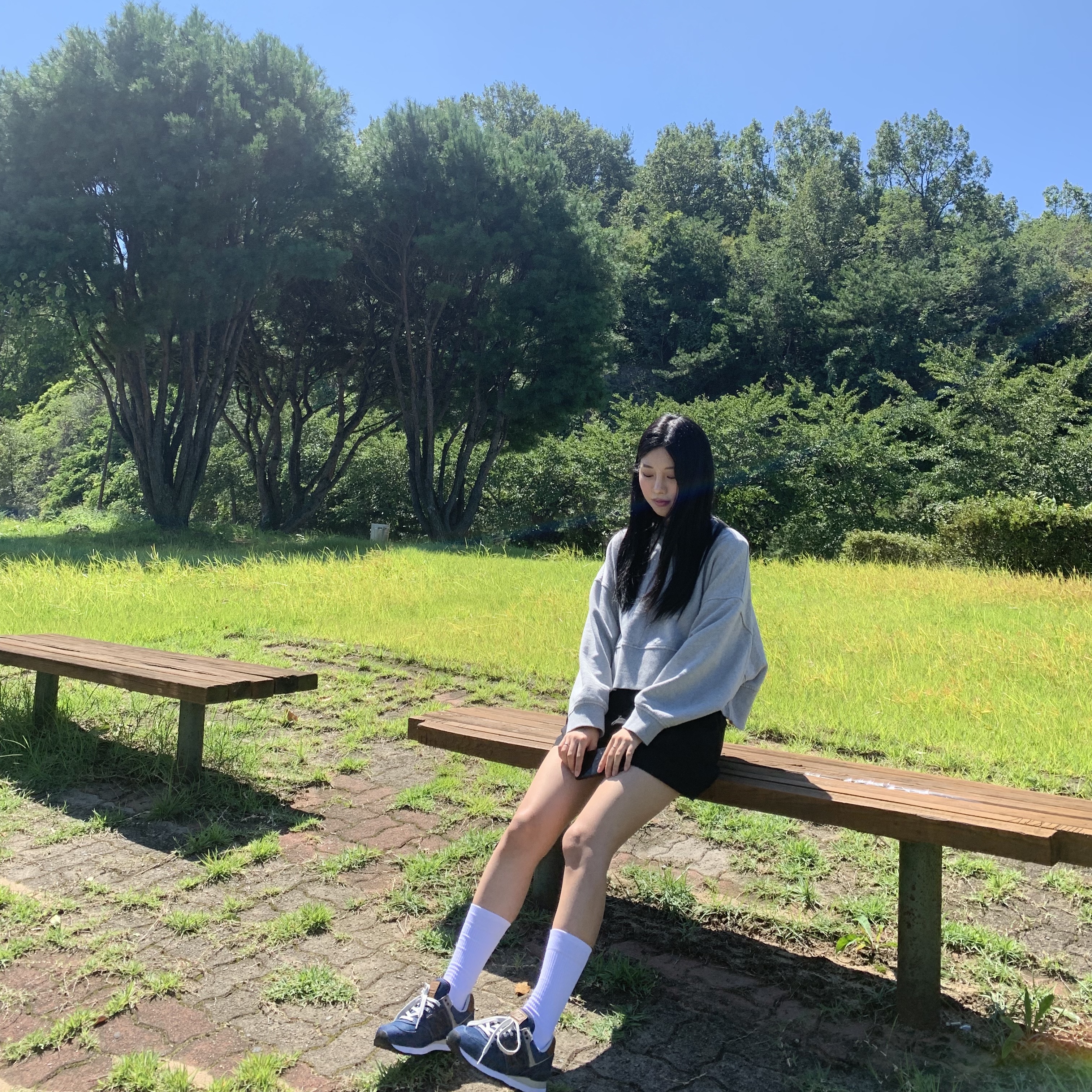 뉴발란스 574 데님 착용 스타일 - 1