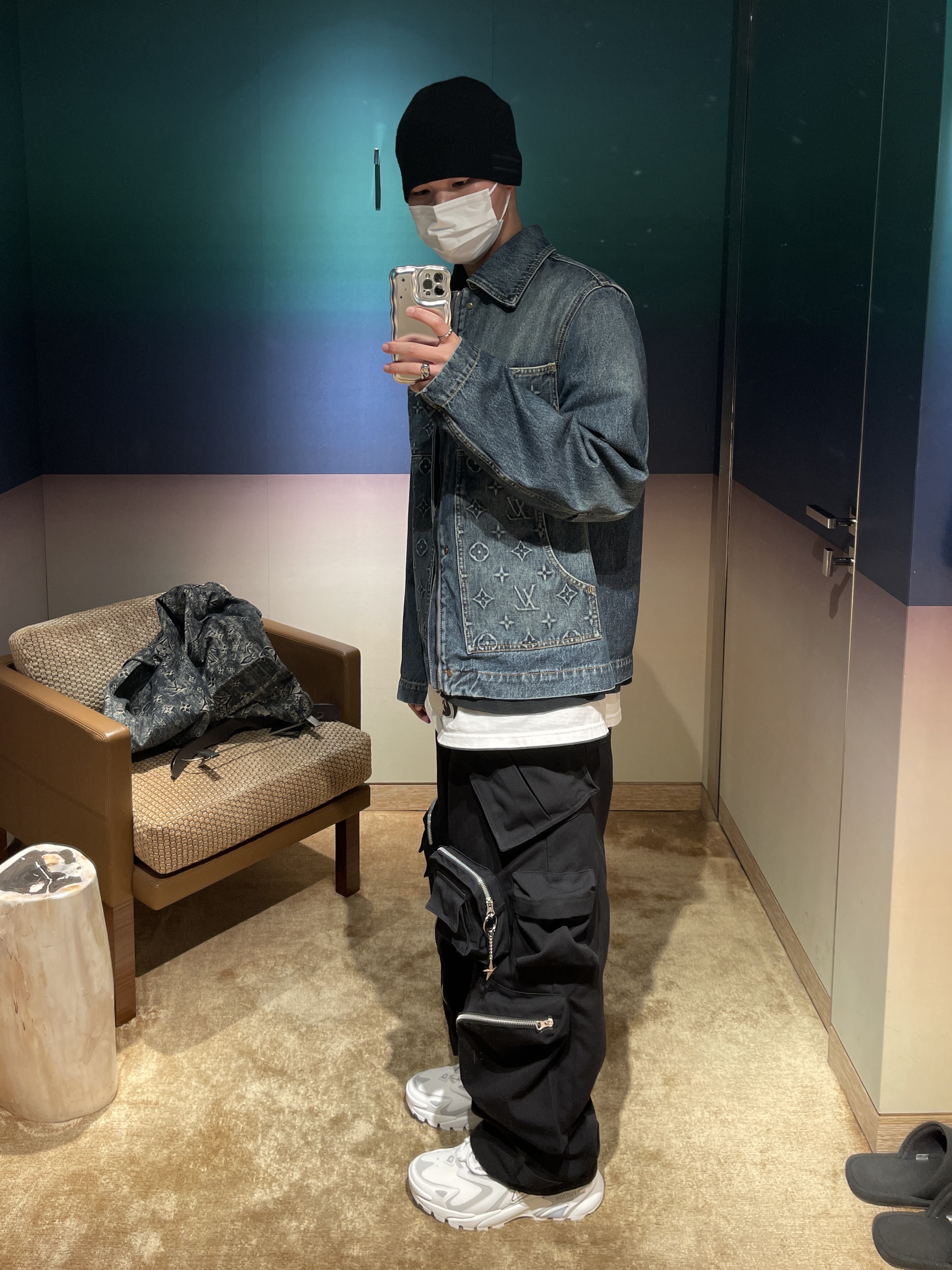Nonnod Mechanic Cargo Pants Black 착용 스타일