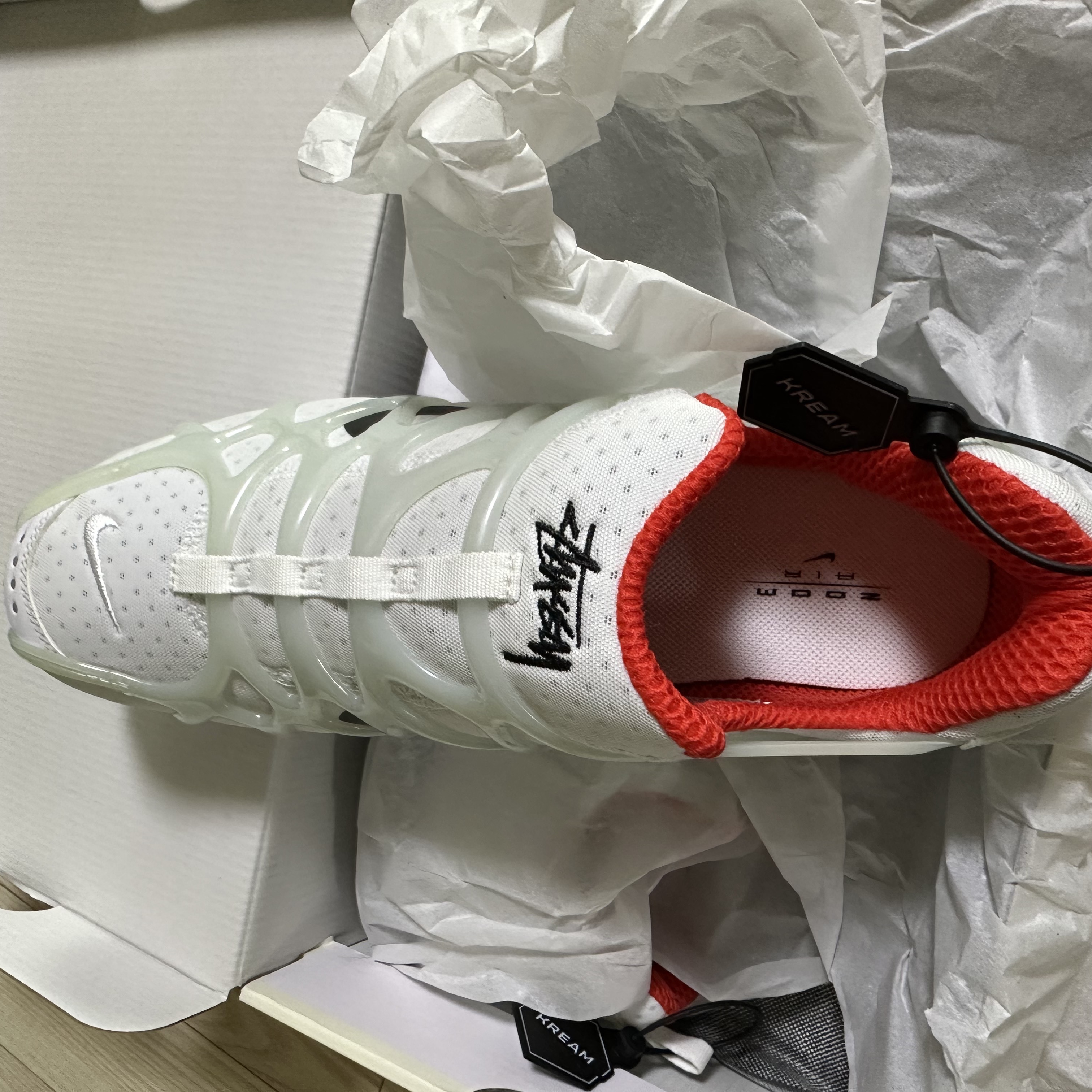 Nike x Stussy Air Zoom Spiridon Kukini White 착용 스타일