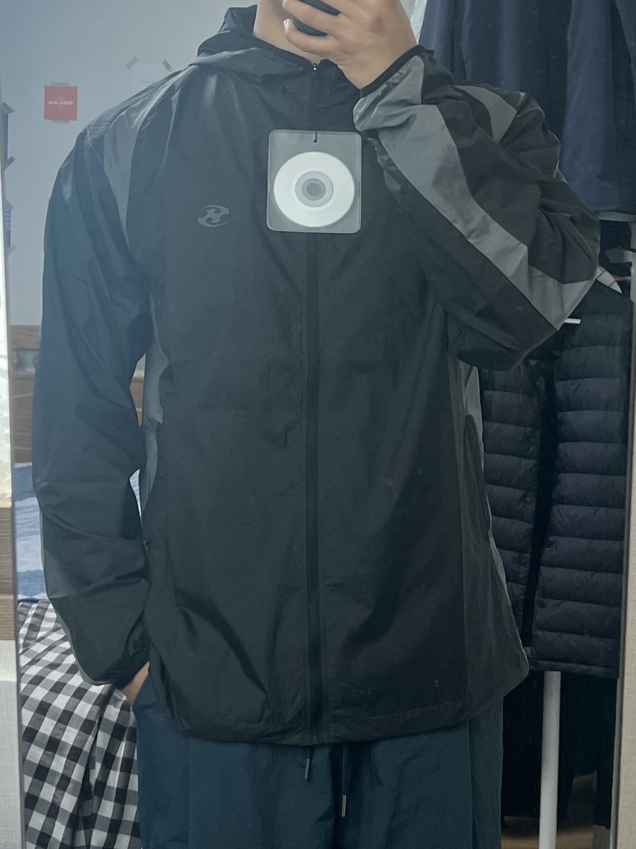 Sansan Gear Paneled Jacket Black - 23SS 착용 스타일