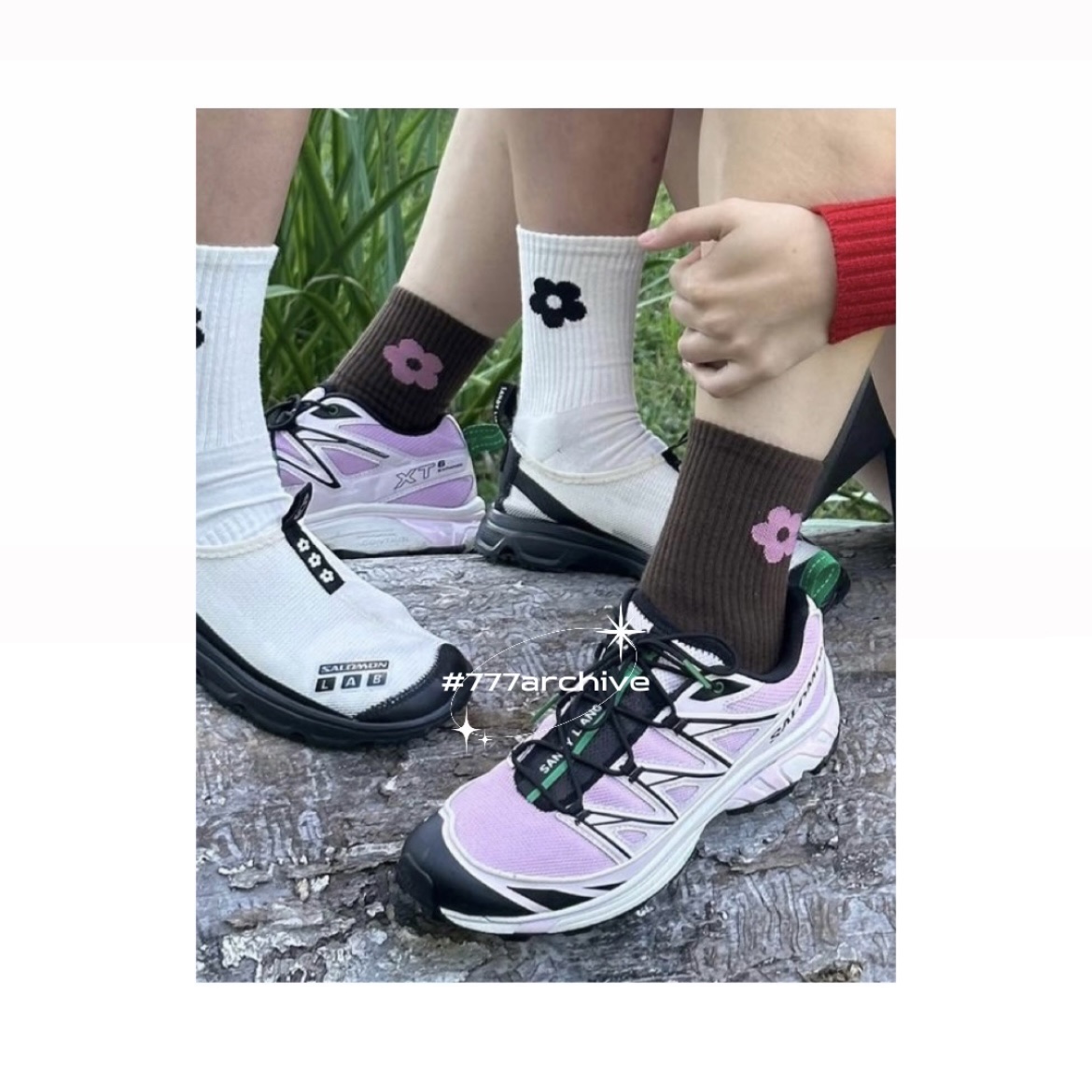 Salomon x Sandy Liang XT-6 Expanse Cradle Pink 착용 스타일 - 4