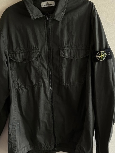 Stone Island 101WN Brushed Cotton Canvas T.CO+OLD Overshirt Black - 22FW 착용 스타일