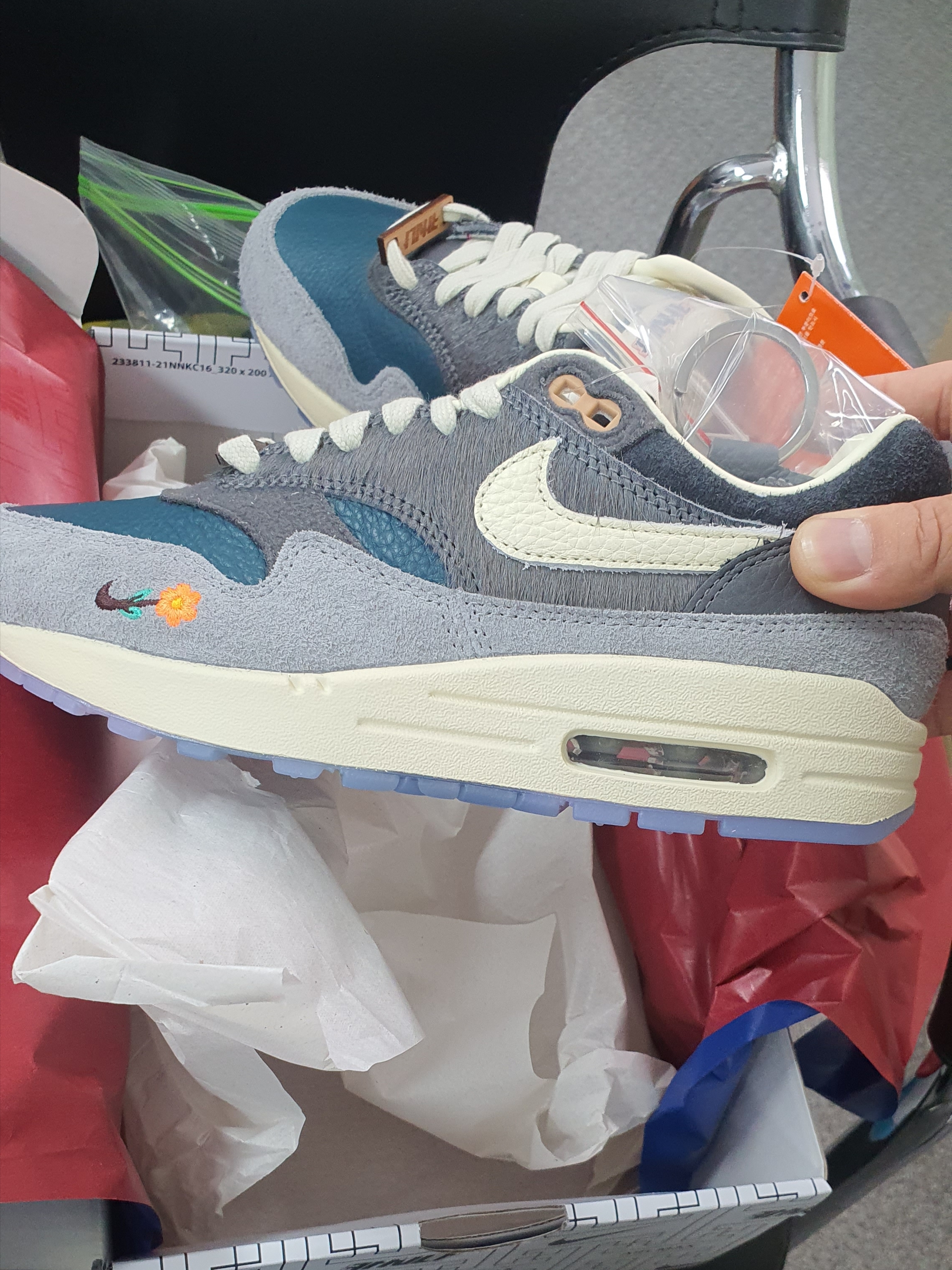 Nike x Kasina Air Max 1 SP Won-Ang Particle Grey 착용 스타일 - 2