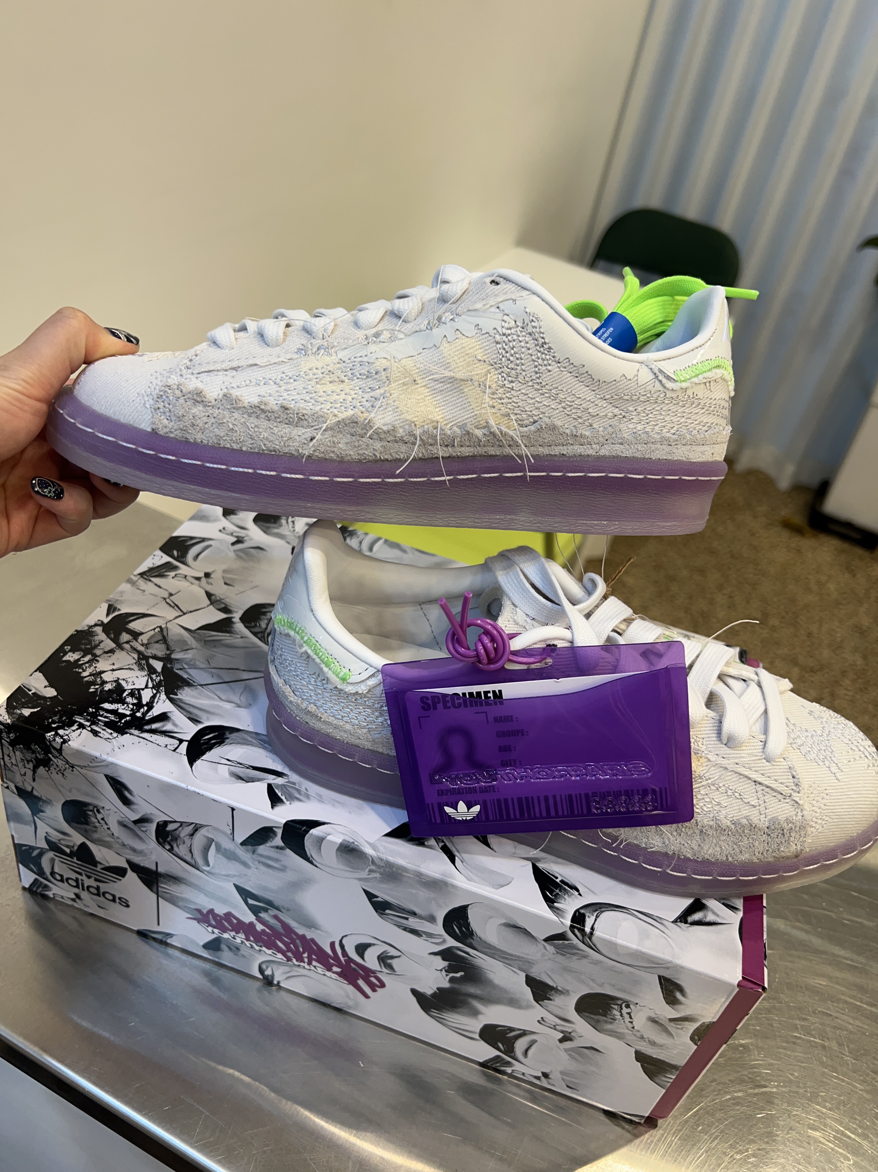 Adidas x Youth of Paris Campus Crystal White 착용 스타일 - 1
