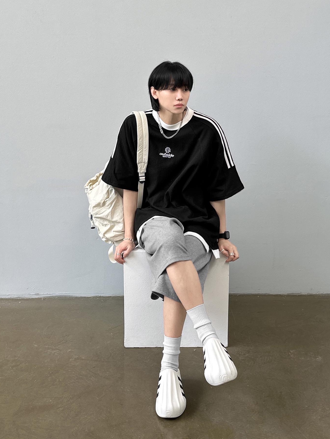 Adidas Adifom Superstar Core White 착용 스타일 - 2