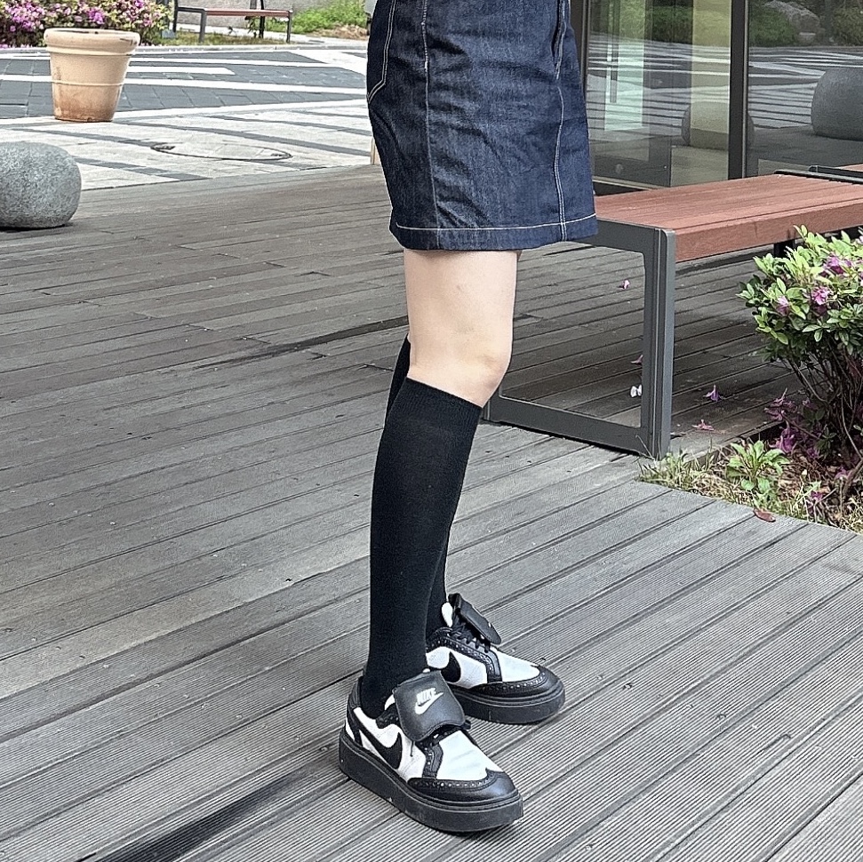 Nike x Peaceminusone Kwondo1 Black and White 착용 스타일 - 3