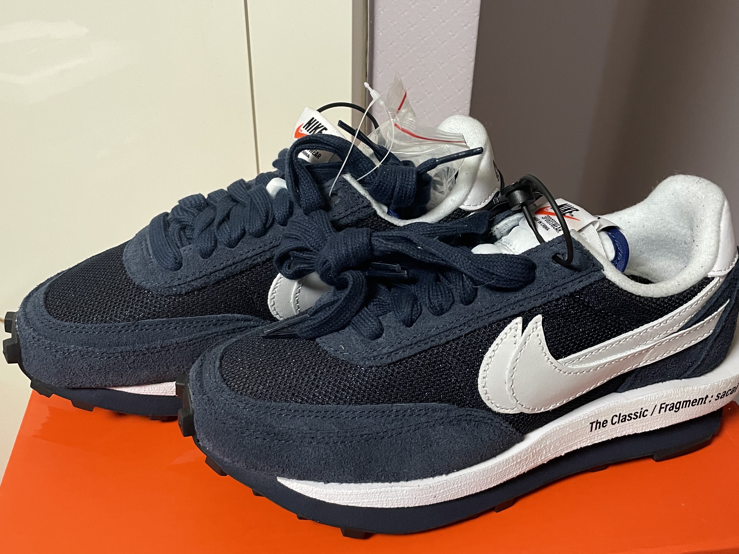 Nike x Sacai x Fragment LDWaffle Blackened Blue 착용 스타일