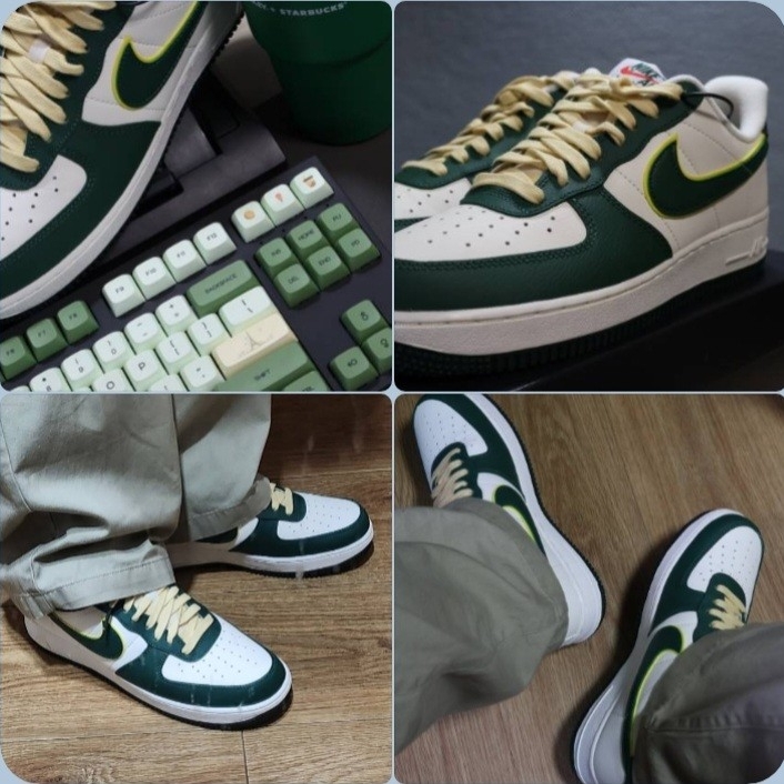 Nike Air Force 1 '07 LV8 Sail Noble Green 착용 스타일