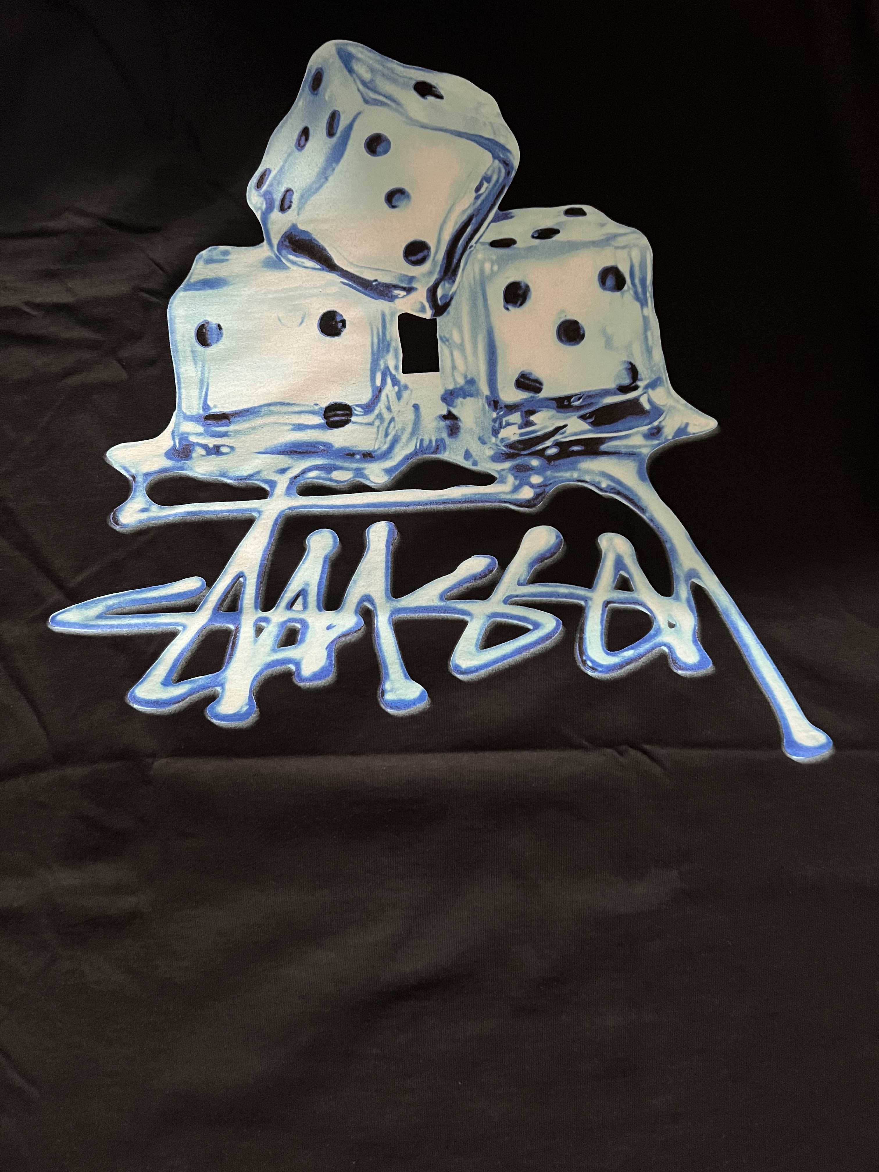 Stussy Melted T-Shirt Black 착용 스타일