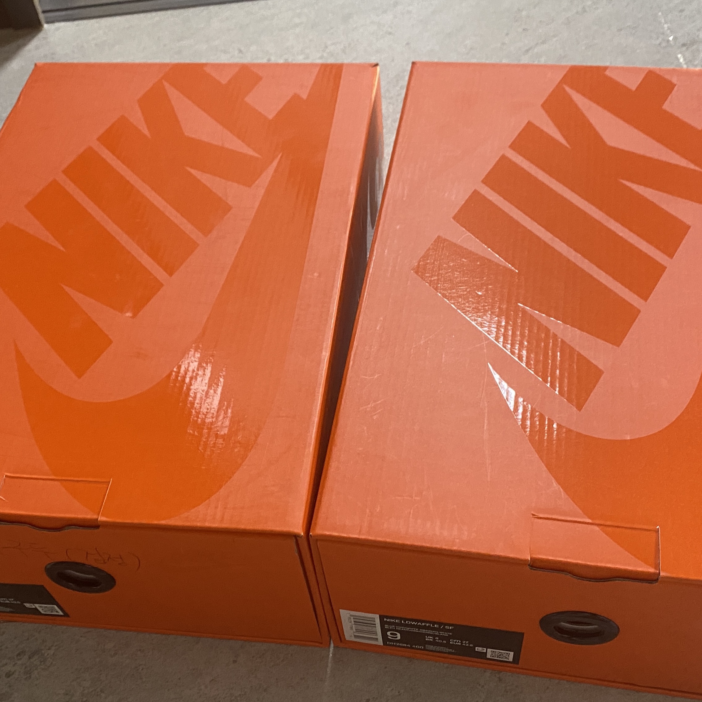 Nike x Sacai x Fragment LDWaffle Blackened Blue 착용 스타일 - 5
