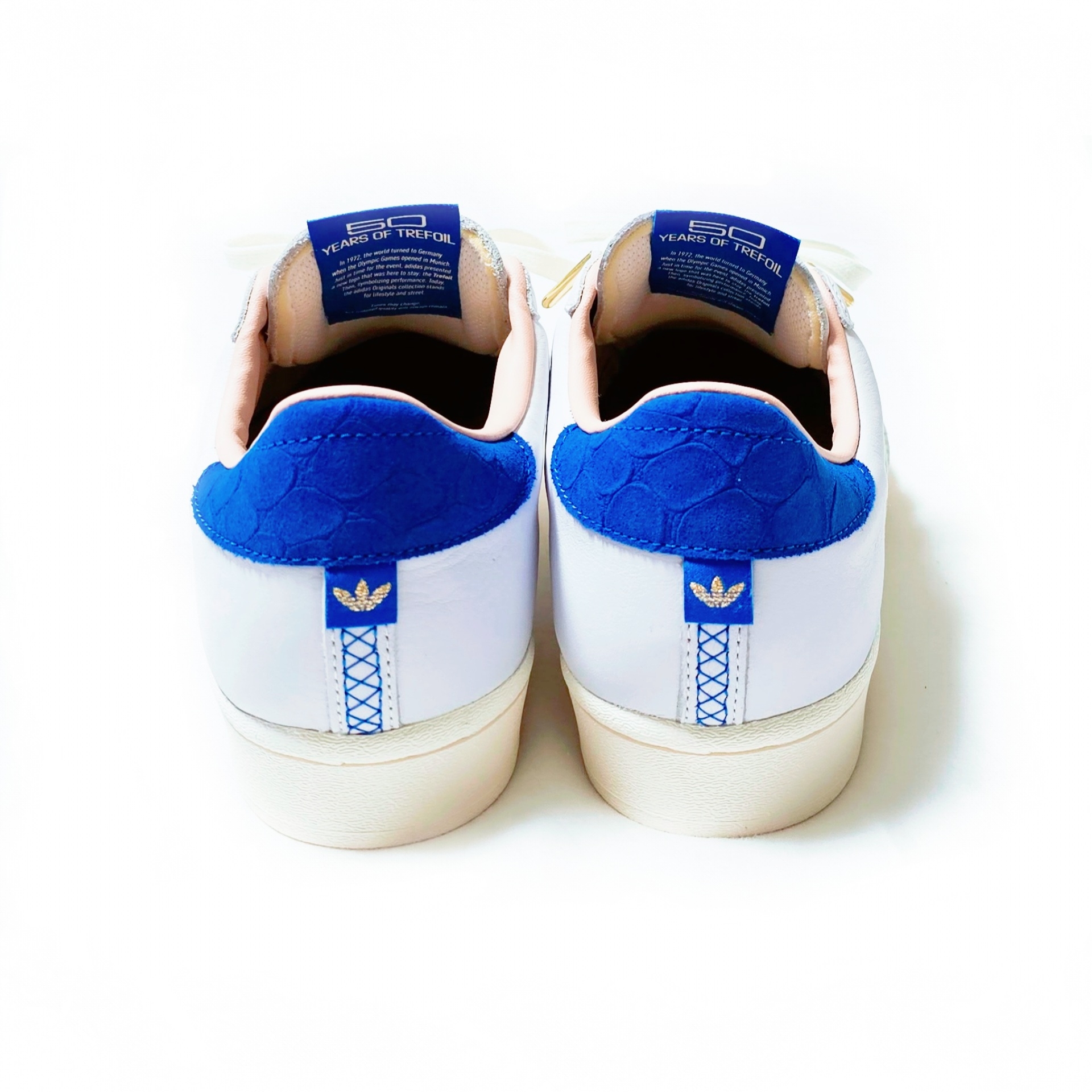 Adidas Superstar Off White Blue 착용 스타일 - 4