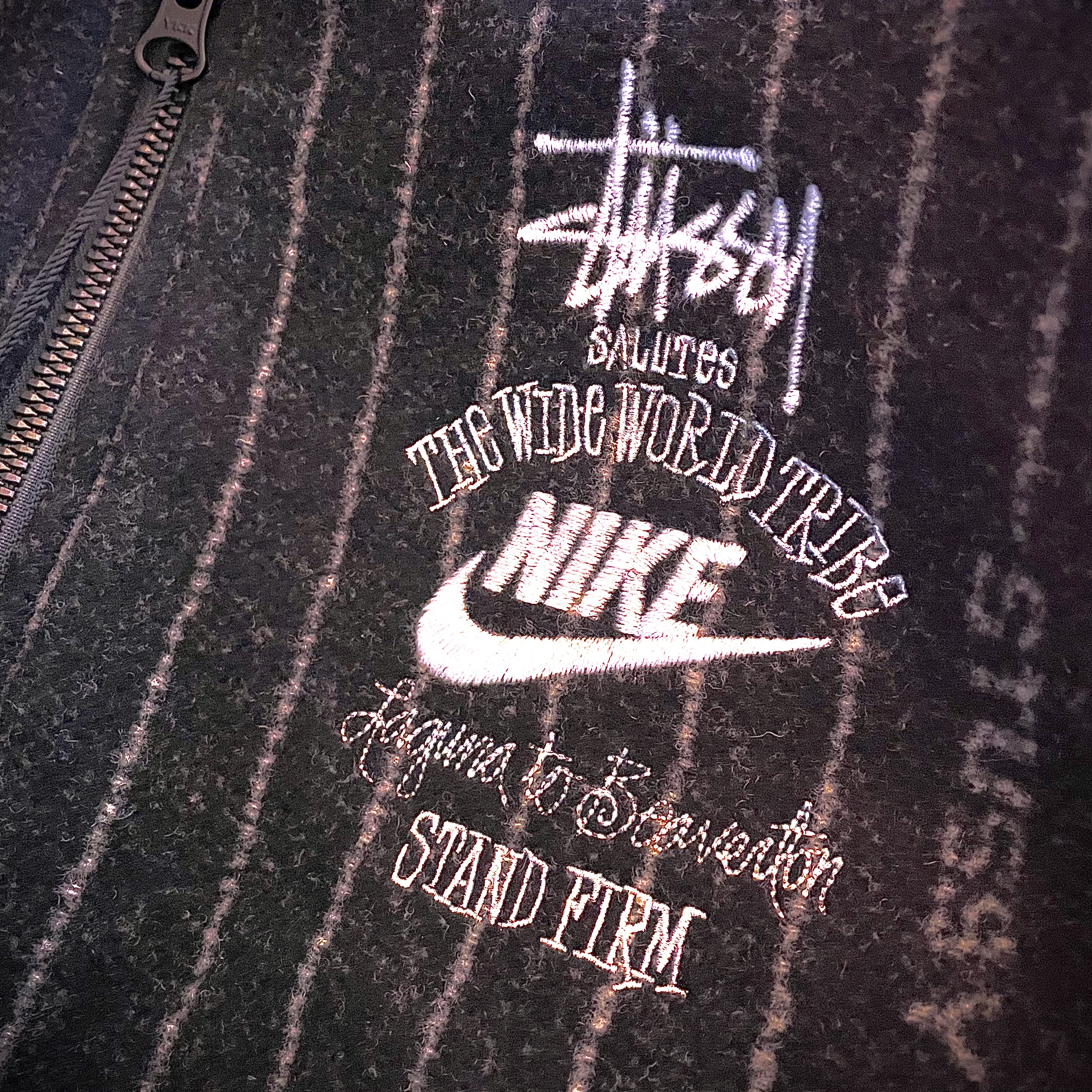 Nike x Stussy NRG Striped Wool Jacket Black (DR4023-010) 착용 스타일