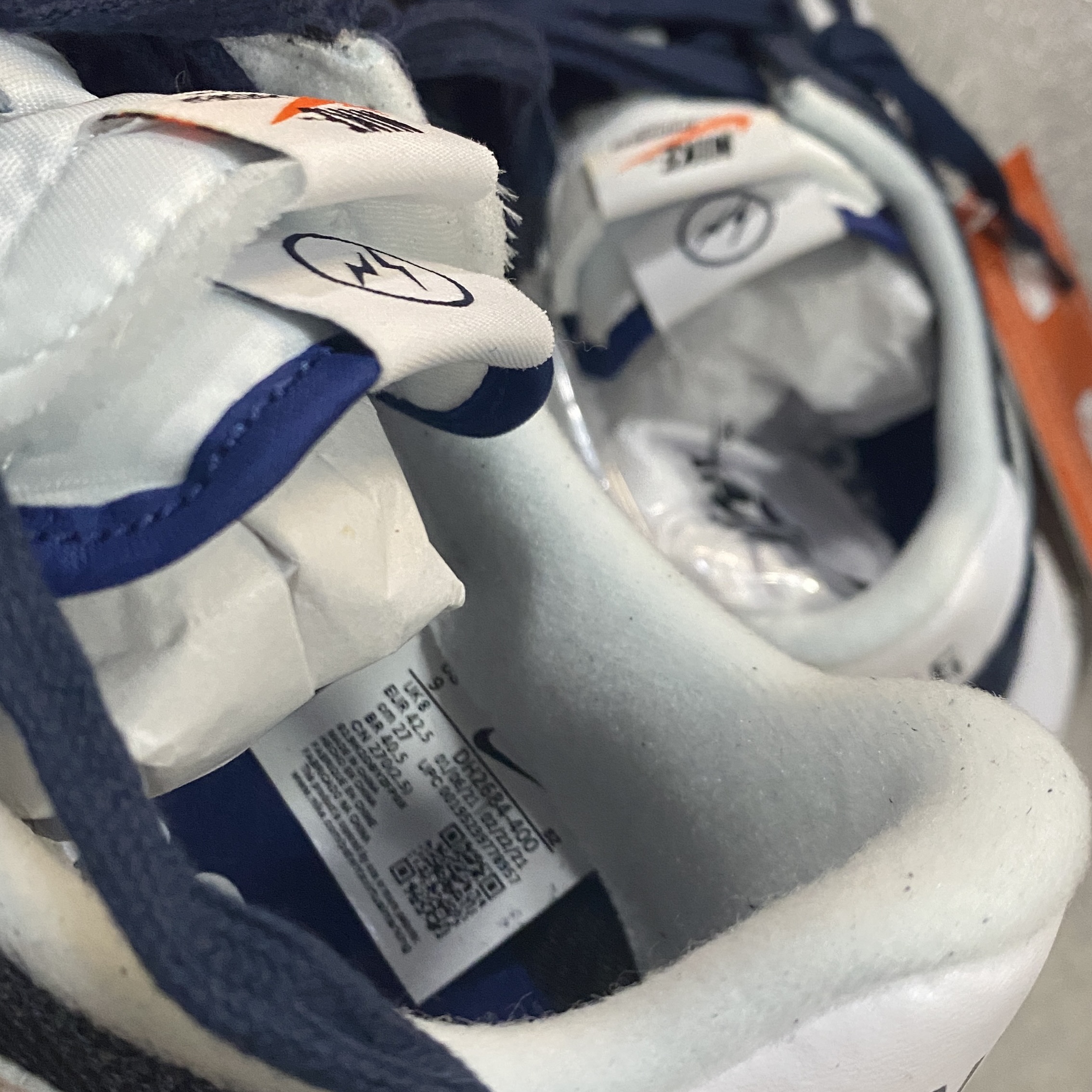Nike x Sacai x Fragment LDWaffle Blackened Blue 착용 스타일 - 2