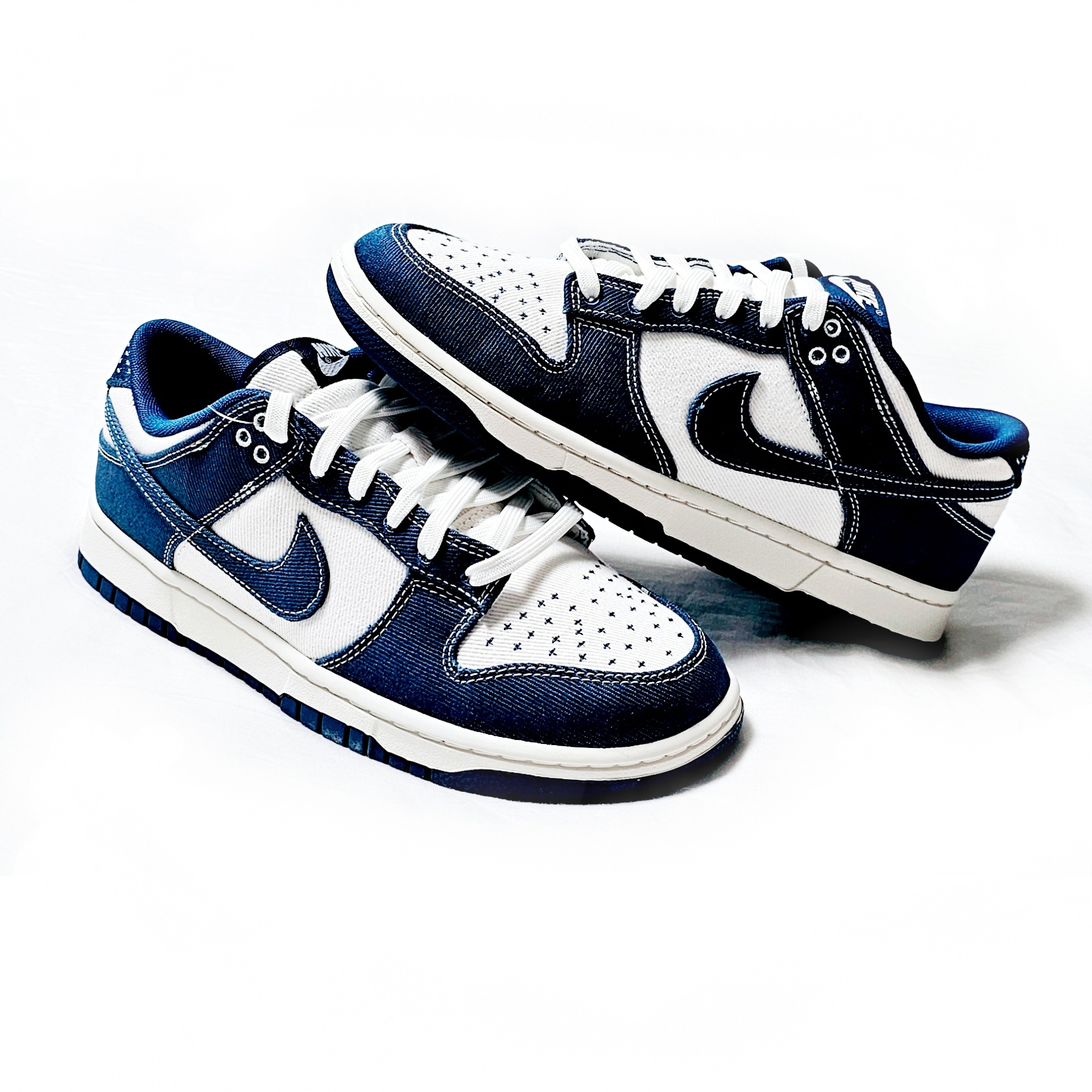 Nike Dunk Low Retro SE Industrial Blue 착용 스타일 - 1