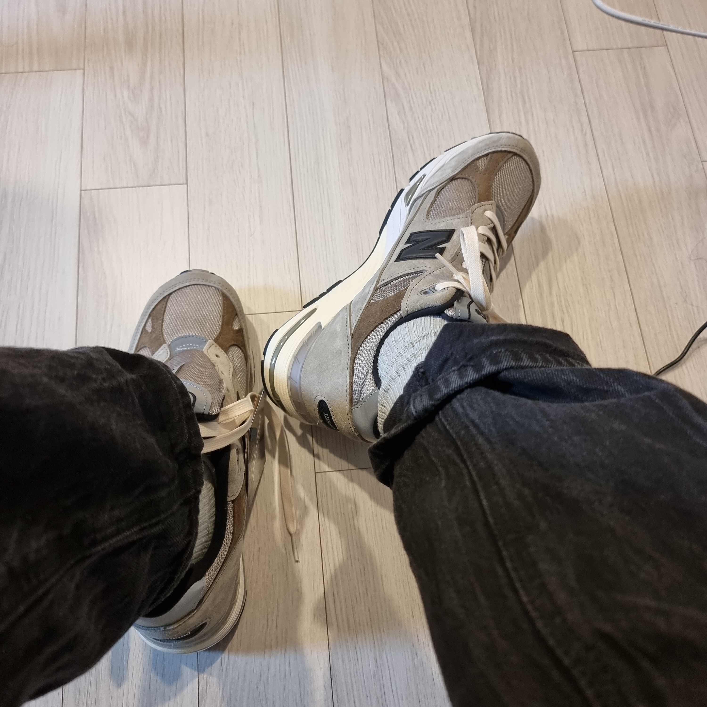 New Balance x JJJJound 991 Made in UK Grey 착용 스타일