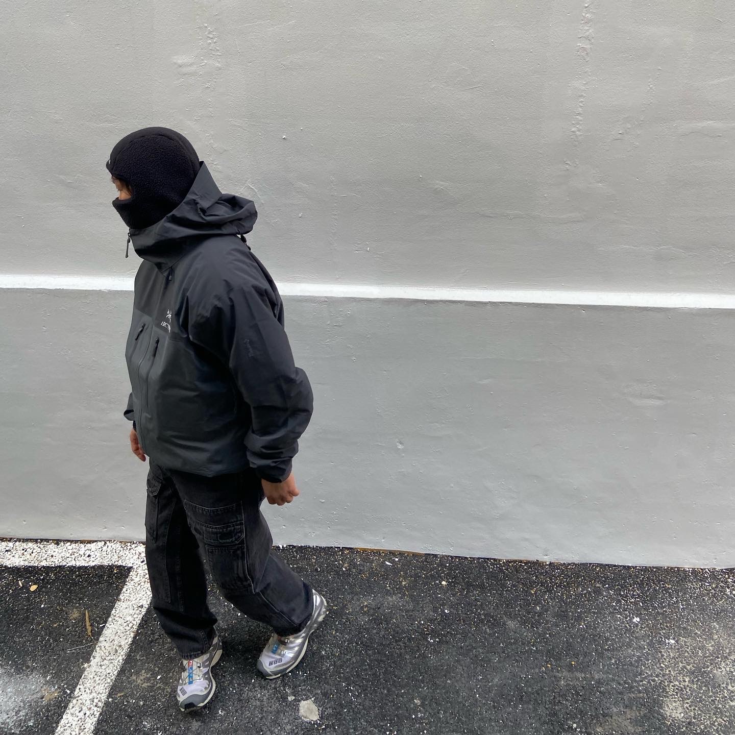 Supreme Double Knee Denim Utility Pants Black - 22SS, Salomon XT-4 ADV Silver Metallic X 착용 스타일 - 2