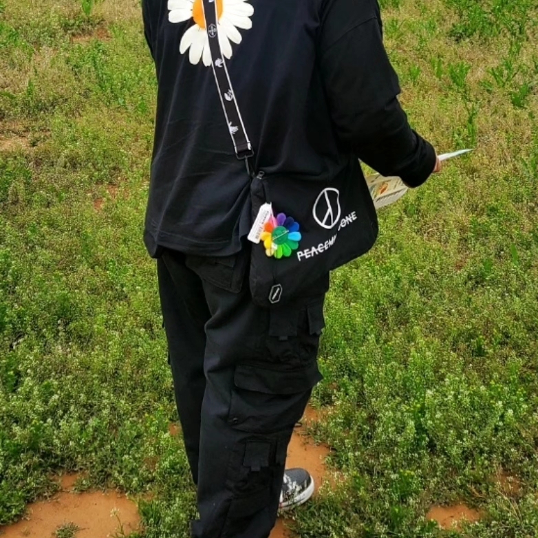 Nike x Peaceminusone Wide Pants Black (DR0096-010), Nike x Peaceminusone LS T-Shirt Black (DR0098-010) 착용 스타일