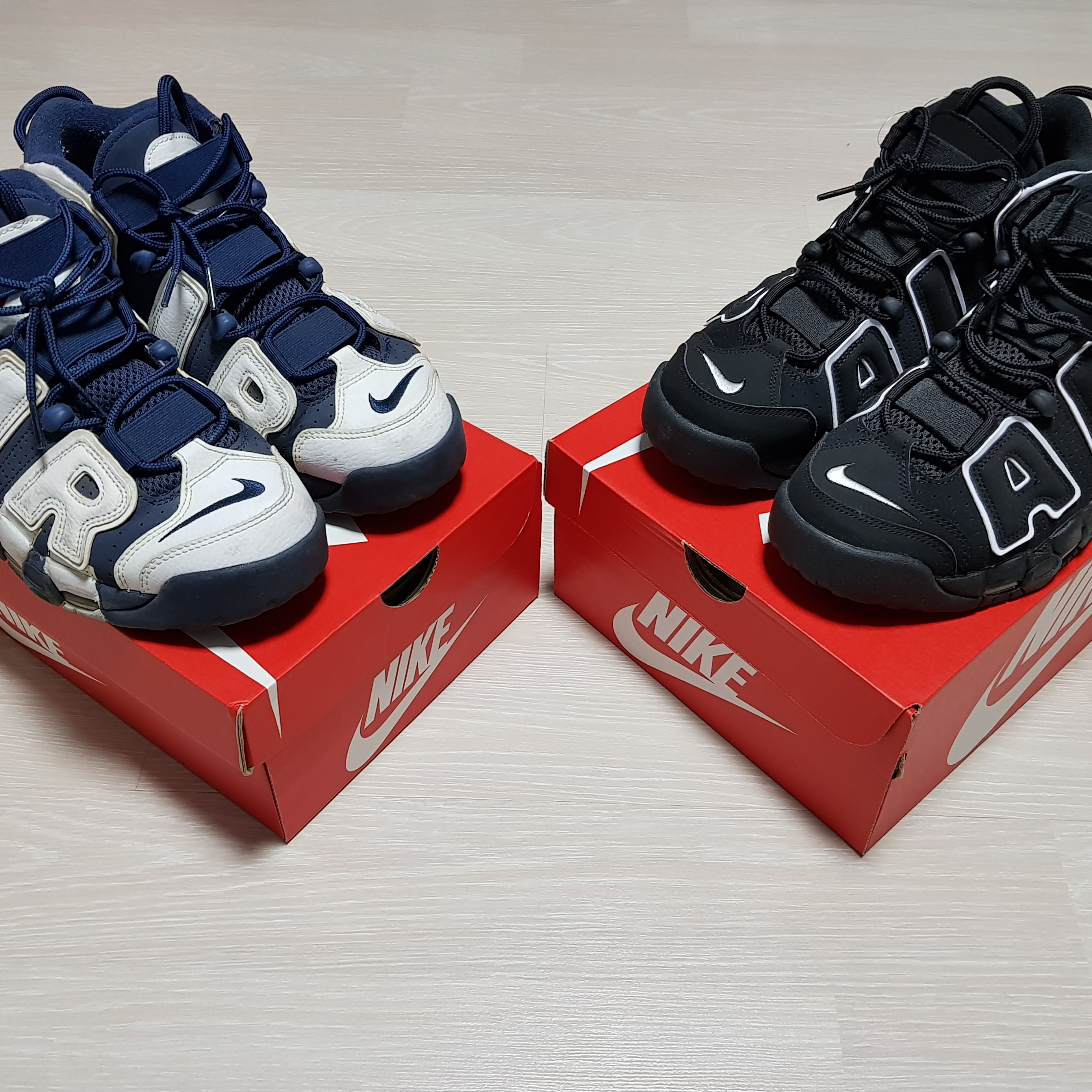 Nike Air More Uptempo Black White 2020, Nike Air More Uptempo Olympics 2012 착용 스타일