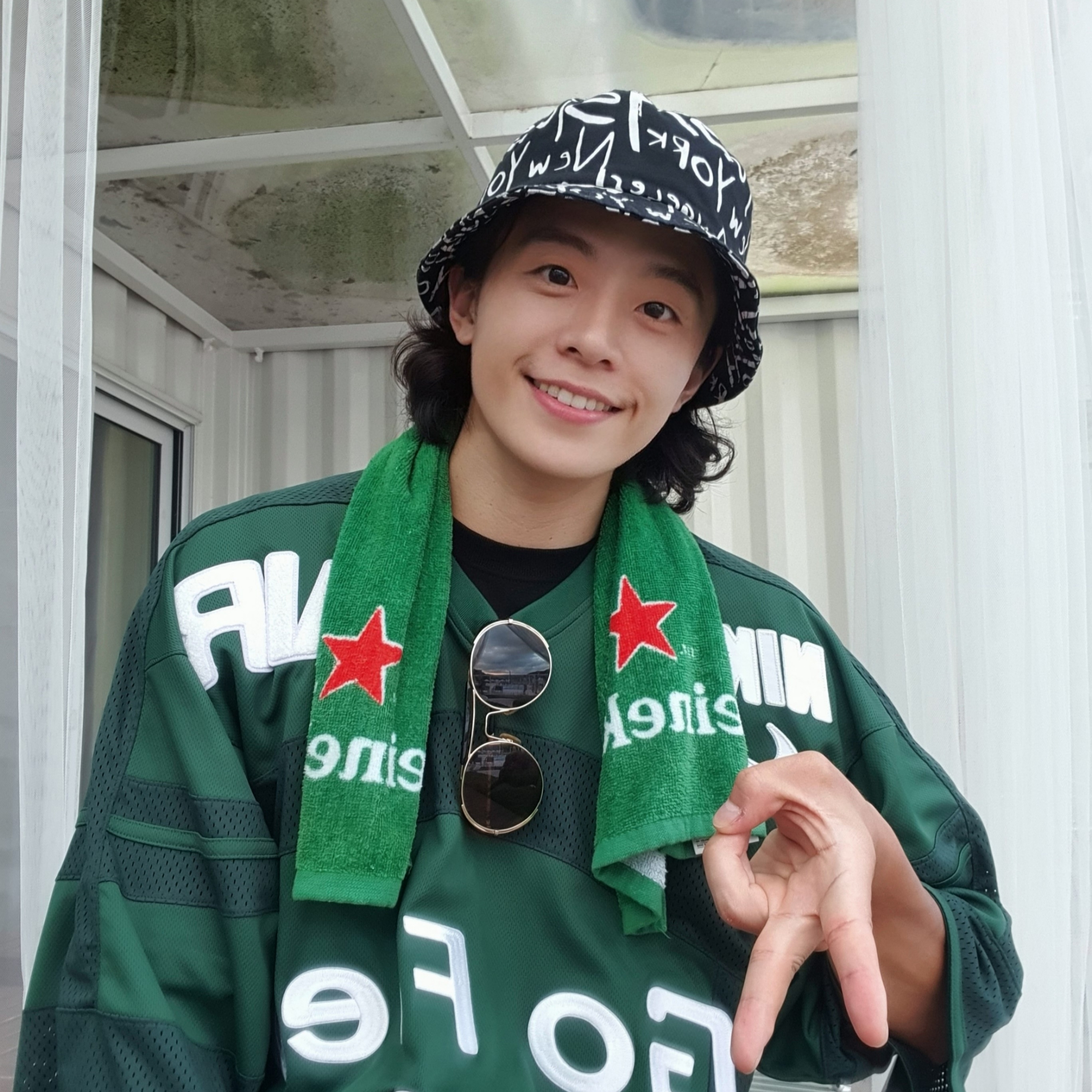 Nike x Cactus Plant Flea Market S/S Jersey Green - Asia 착용 스타일