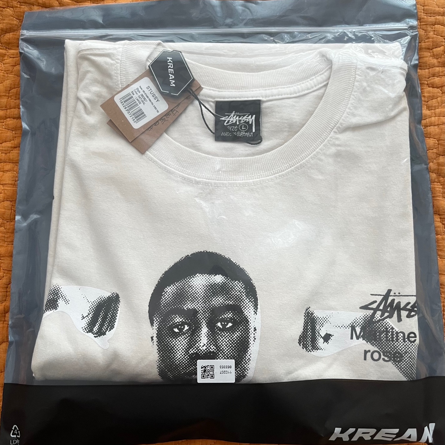 Stussy x Martine Rose Stand Firm Pigment Dyed T-Shirt Natural 착용 스타일
