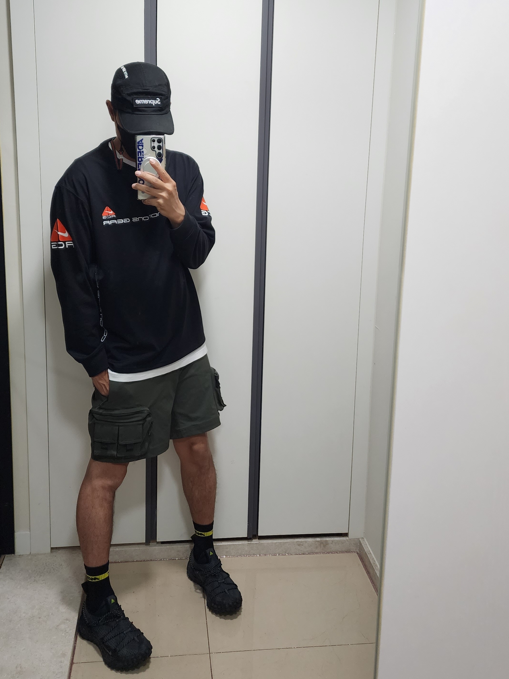 Nike NRG ACG SSNL Lungs Long Sleeve T-Shirt Black - Asia, Nike ACG Mountain Fly Low Gore-Tex SE Dark Smoke Grey 착용 스타일 - 2