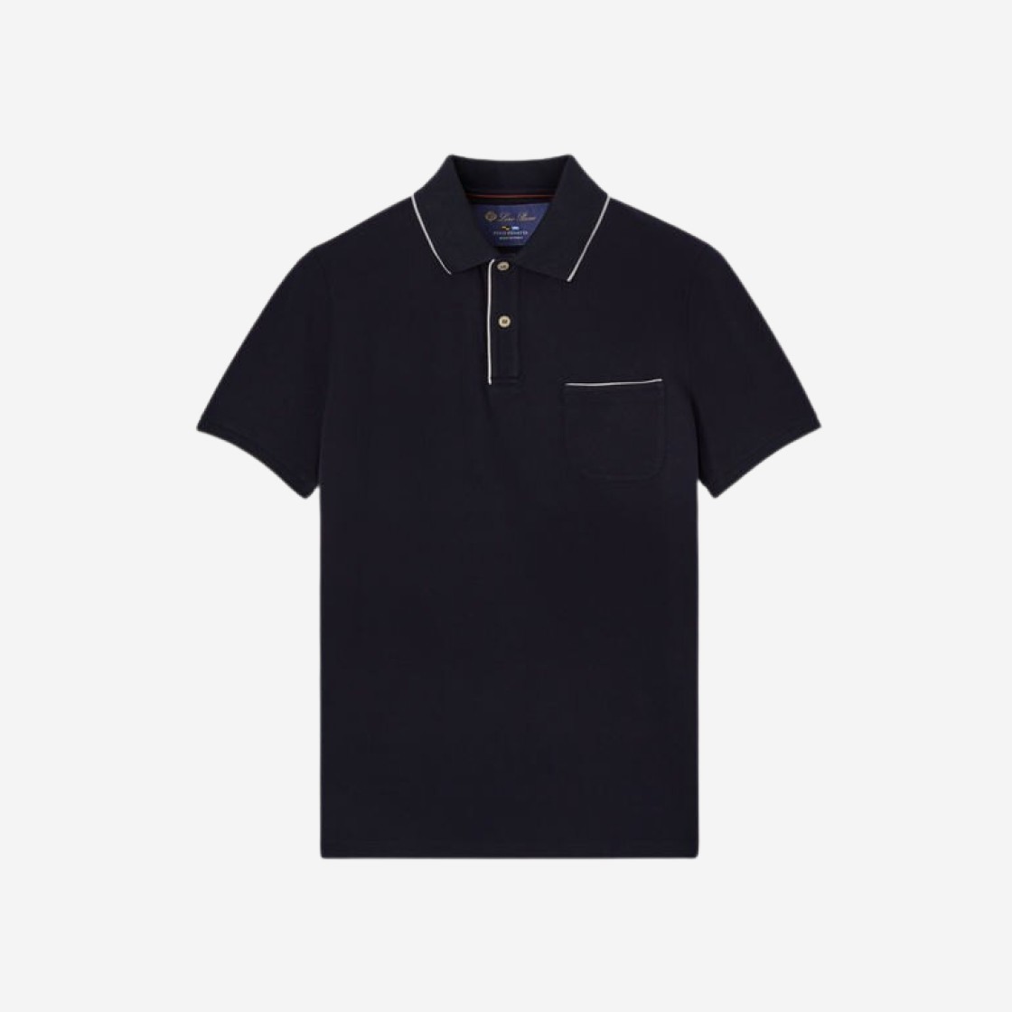 Loro Piana Cotton Regatta Polo Navy Blue 상세 이미지 1