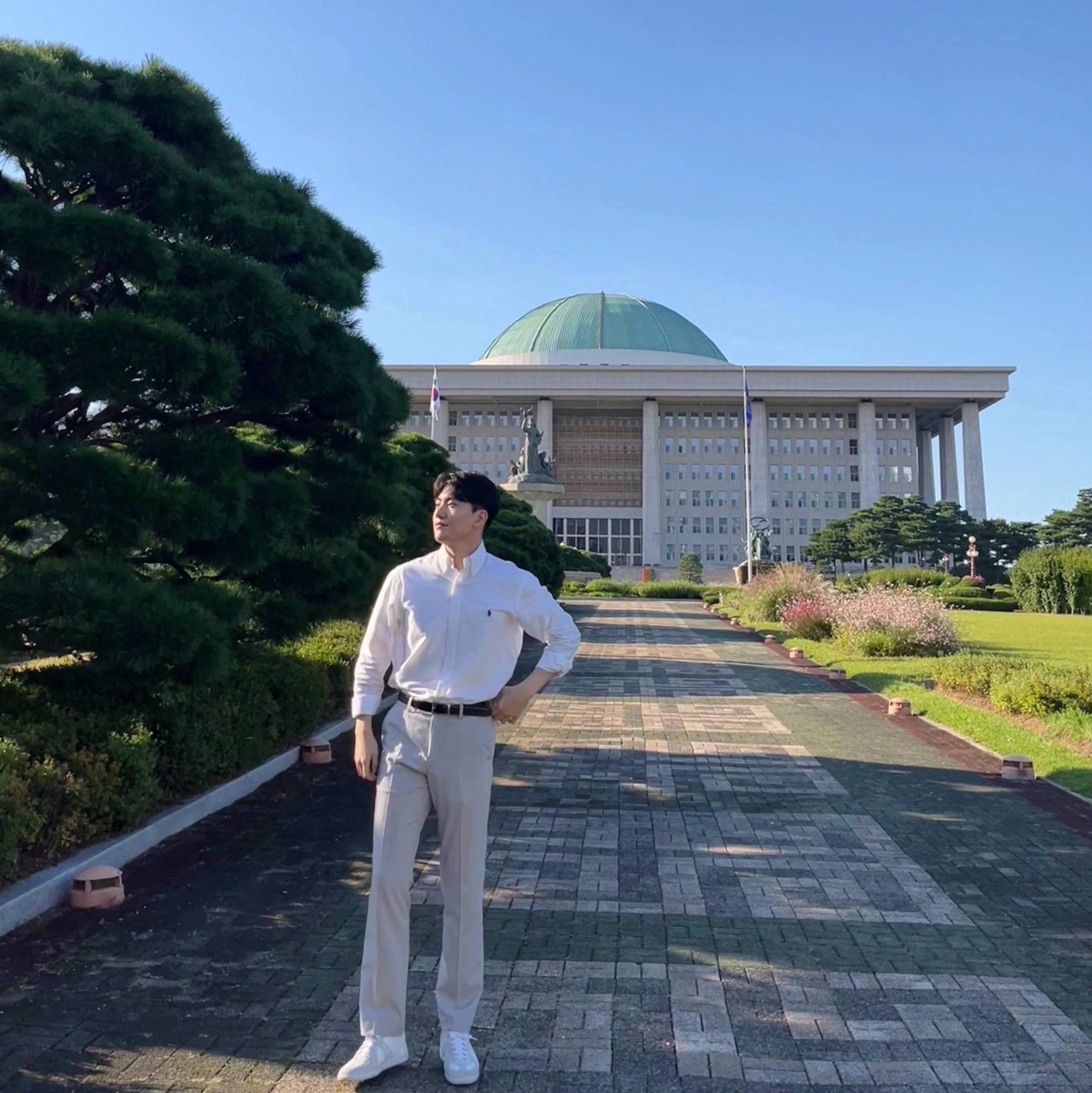 [30% 적립] Polo Ralph Lauren Classic Fit Garment Dyed Oxford Shirt White, Maison Margiela Calfskin Replica Sneakers White 착용 스타일 - 2