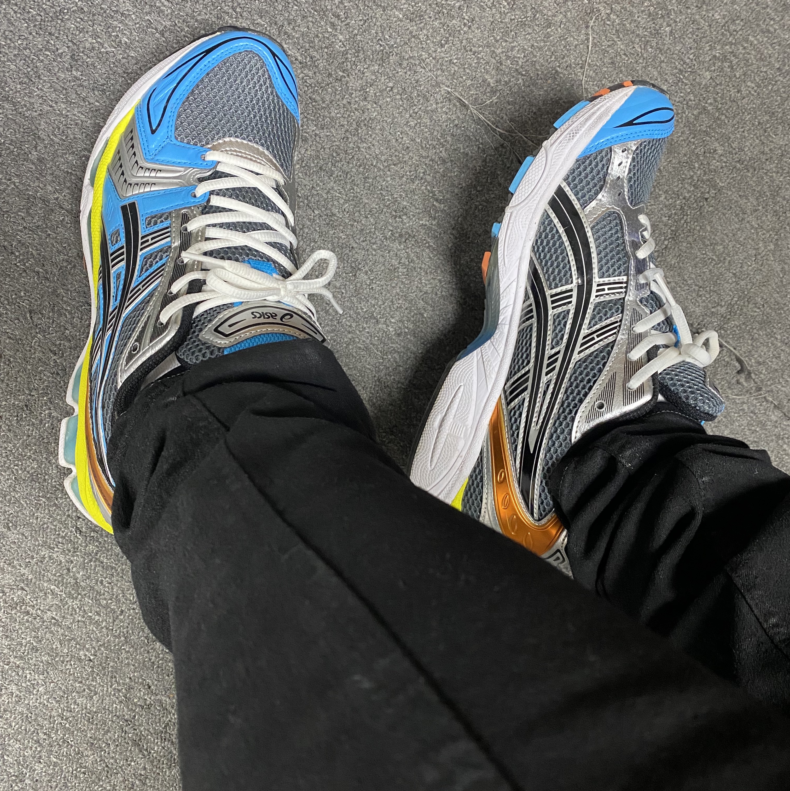 Asics x Angelo Baque Gel-Kayano 14 Blue Multi 착용 스타일