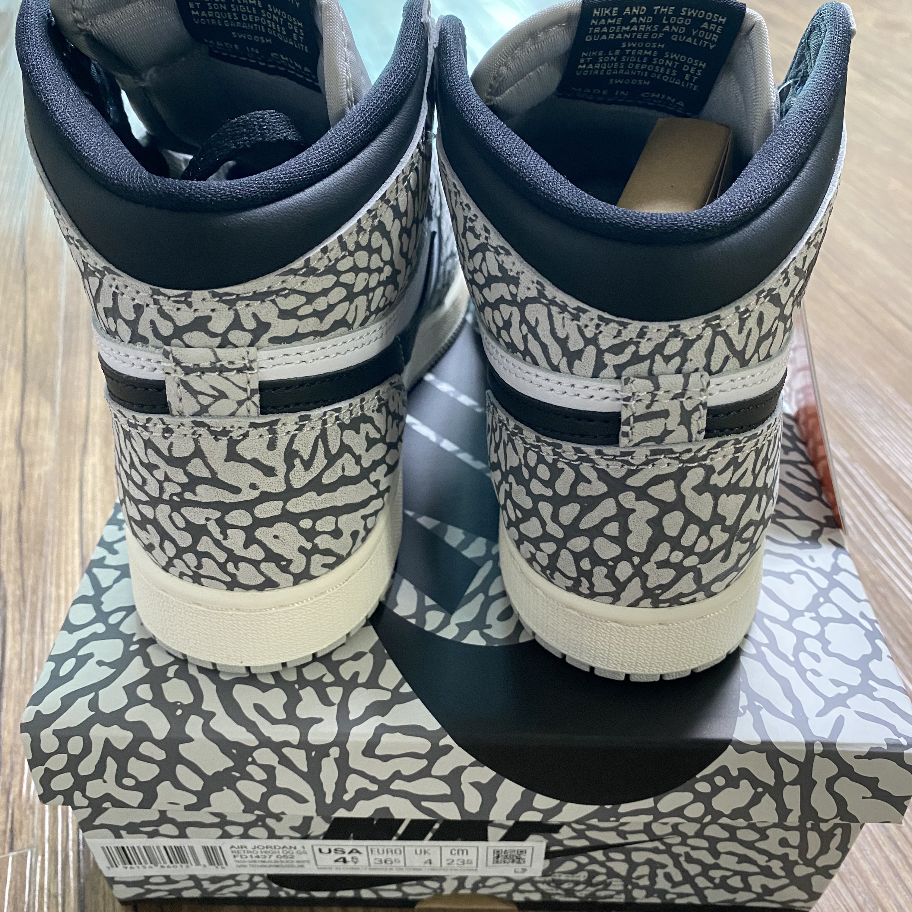 (GS) Jordan 1 Retro High White Cement, Jordan 1 Retro High OG White Cement 착용 스타일 - 3
