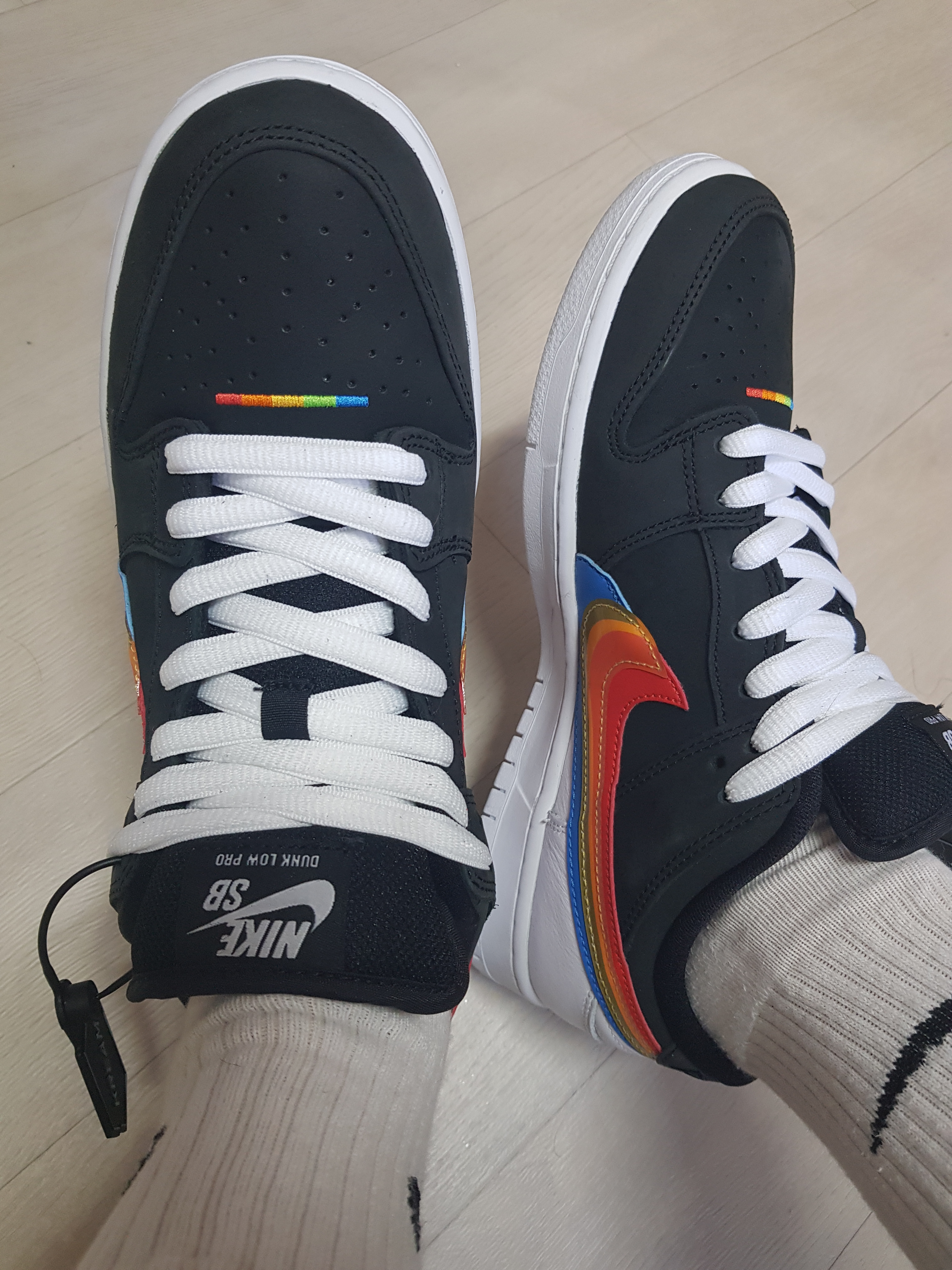 Nike x Polaroid SB Dunk Low Pro QS Black 착용 스타일
