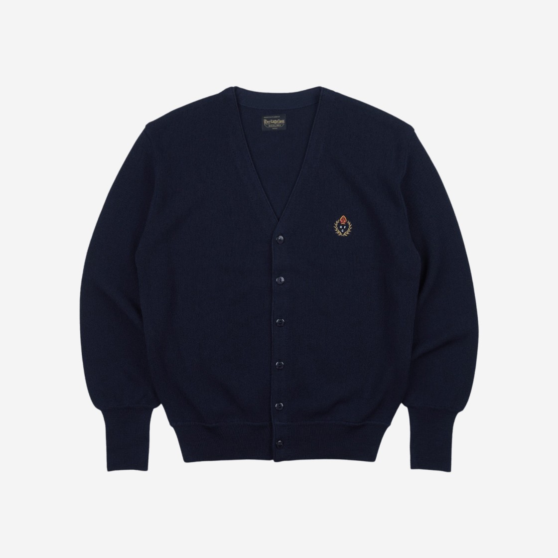 Heritage Floss Crest Wool Cardigan Navy (23SS Ver.) 상세 이미지 1