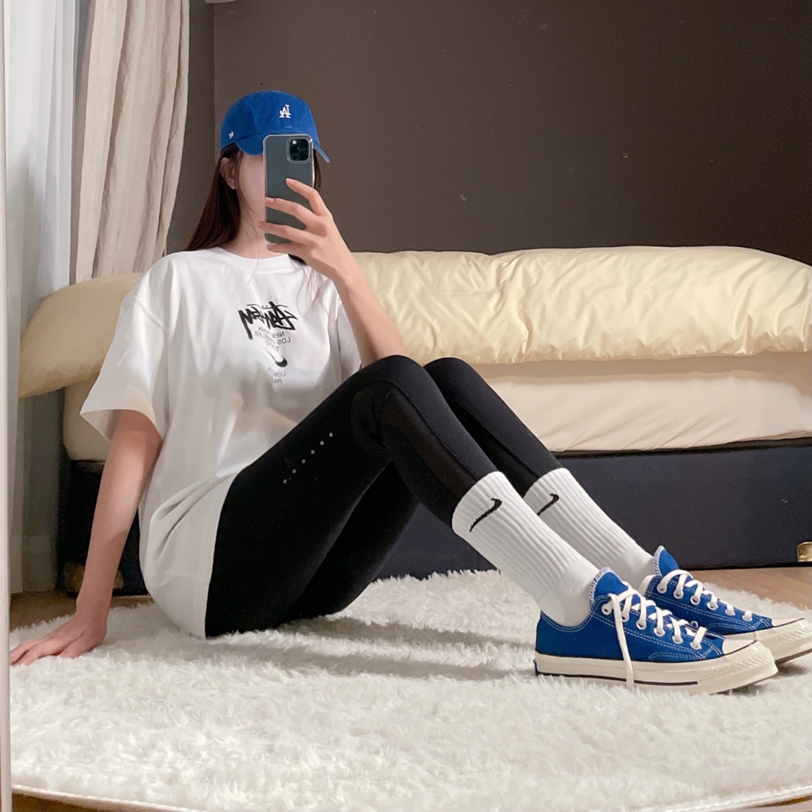 Nike x Stussy WT T-Shirt White - Asia 착용 스타일 - 1
