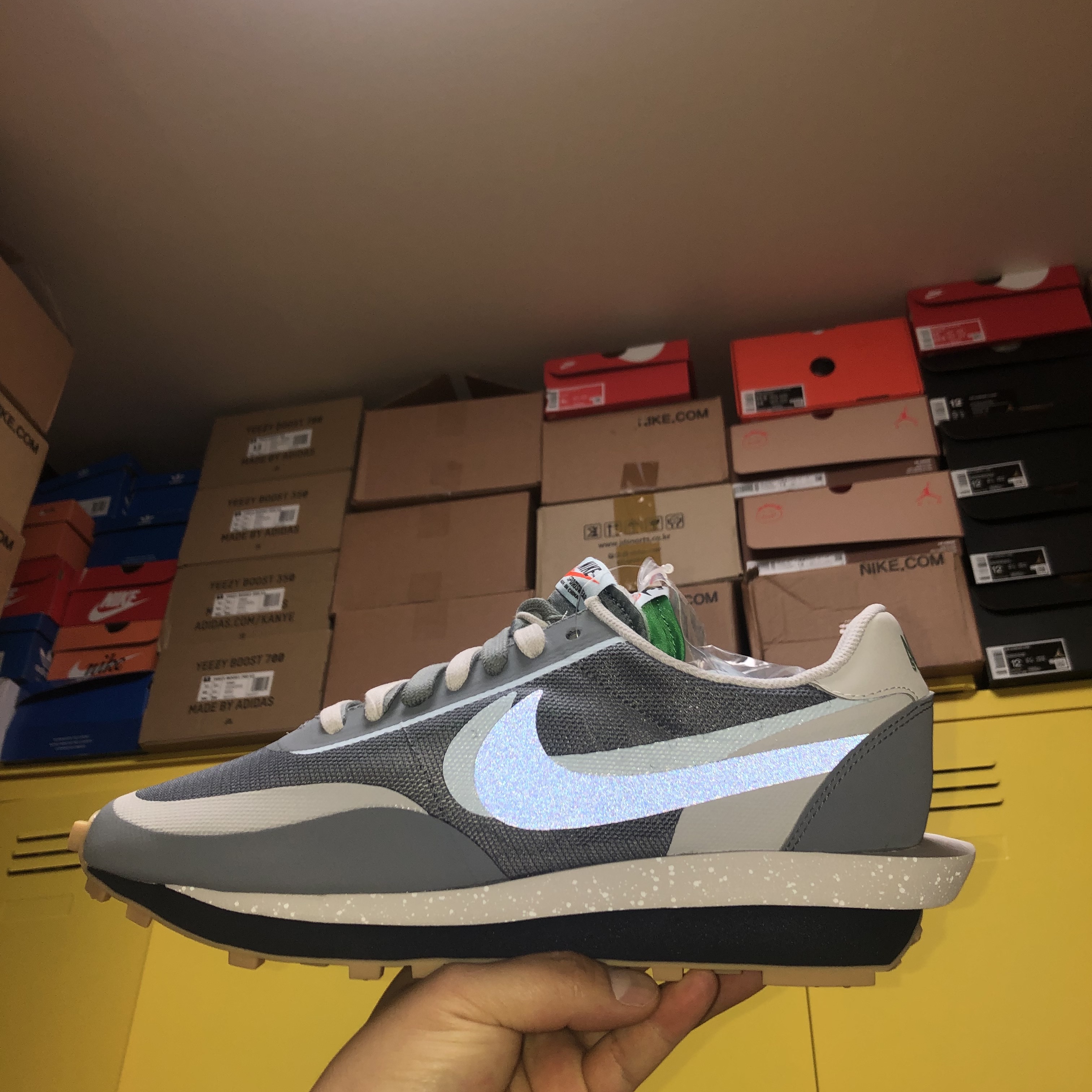 Nike x Sacai x Clot LDWaffle Cool Grey 착용 스타일