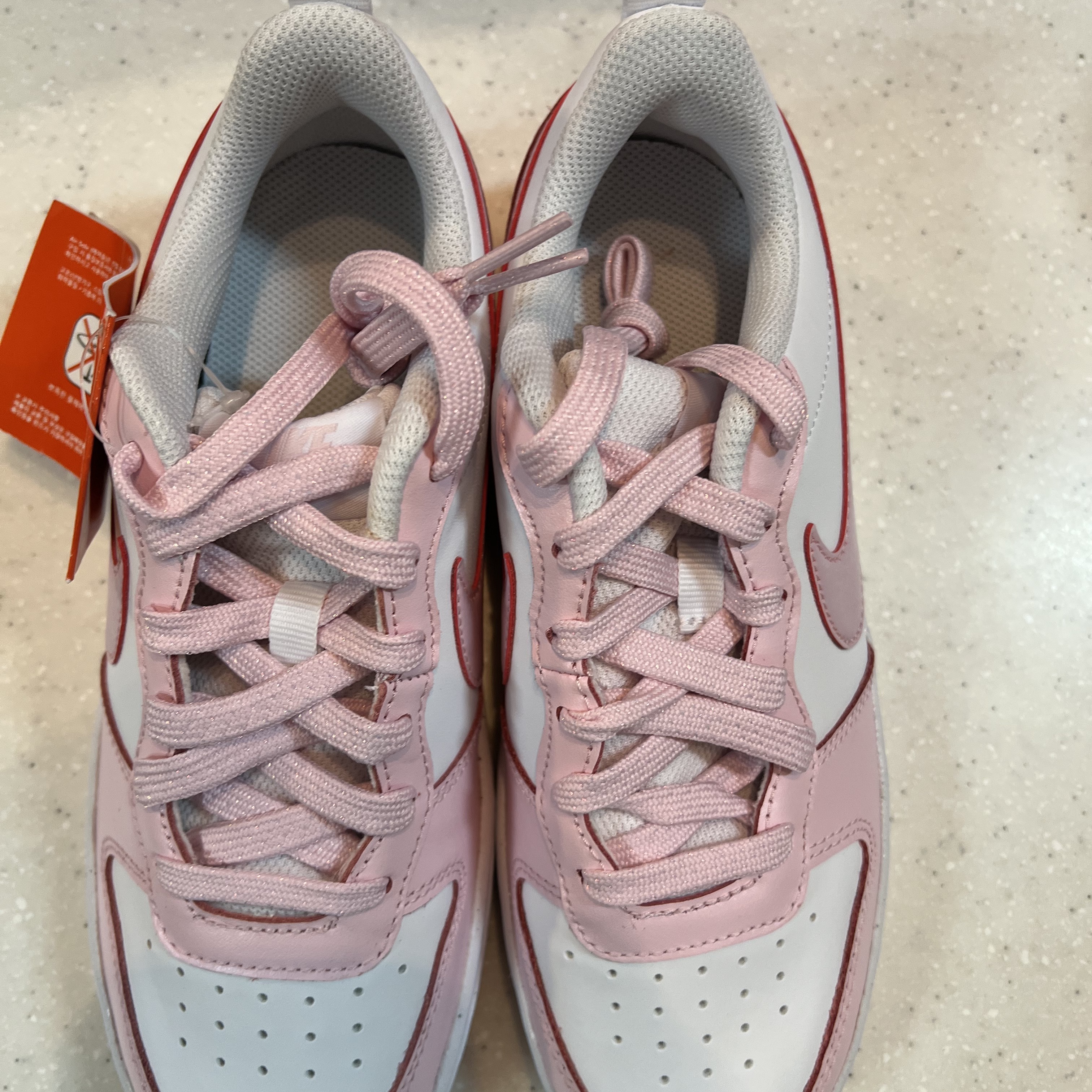 (GS) Nike Court Borough 2 SE White Pink Foam 착용 스타일