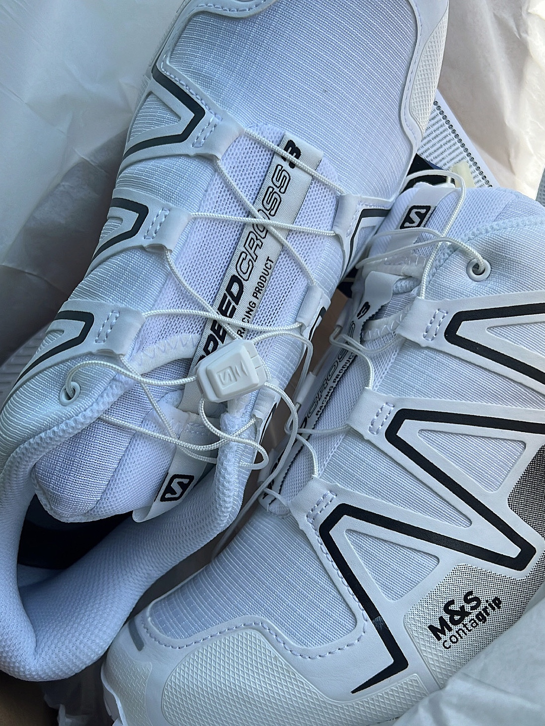 Salomon Speedcross 3 White Alloy 착용 스타일