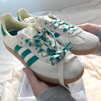 Adidas x Wales Bonner Samba Cream Green 착용 스타일