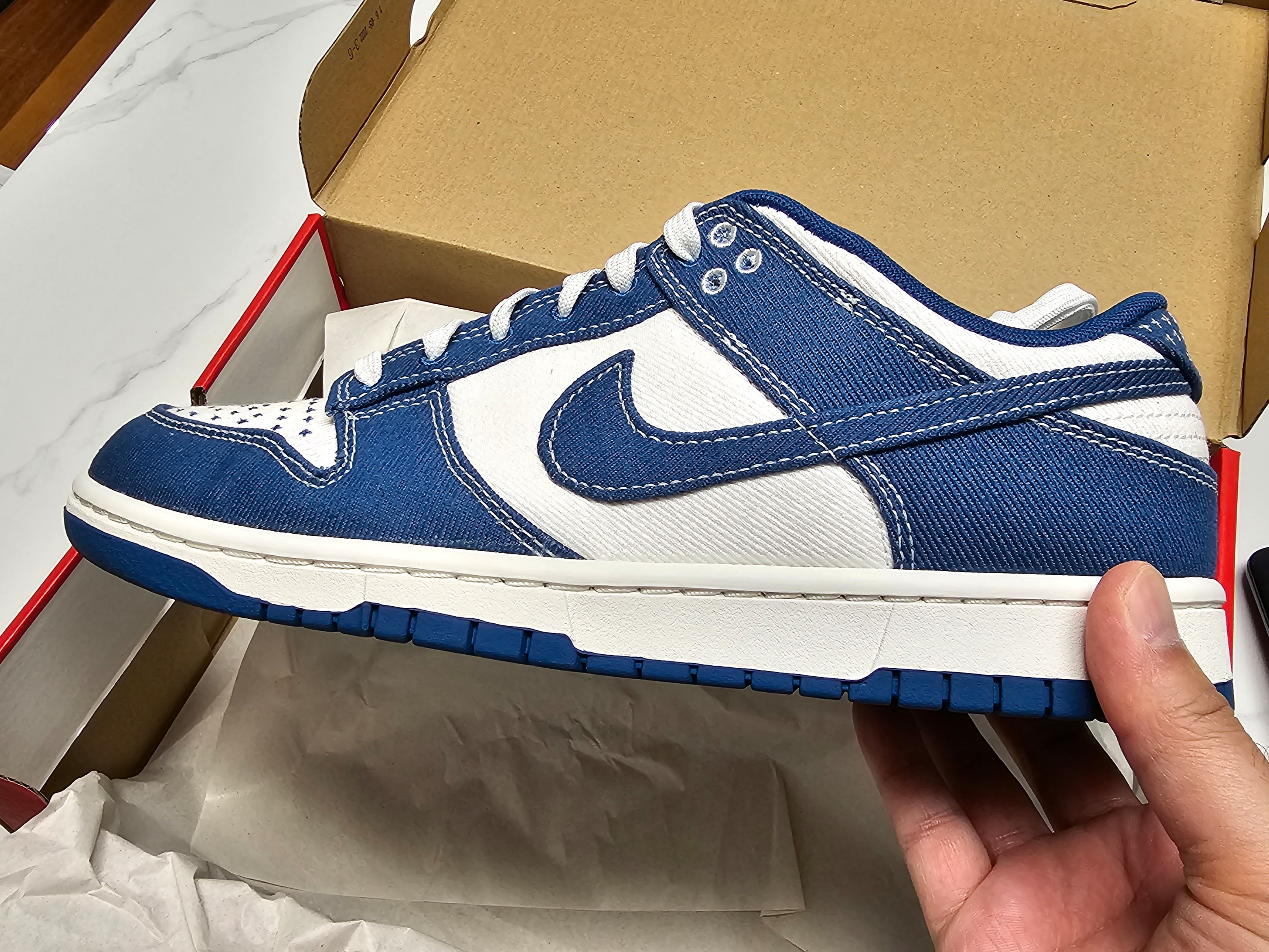 Nike Dunk Low Retro SE Industrial Blue 착용 스타일