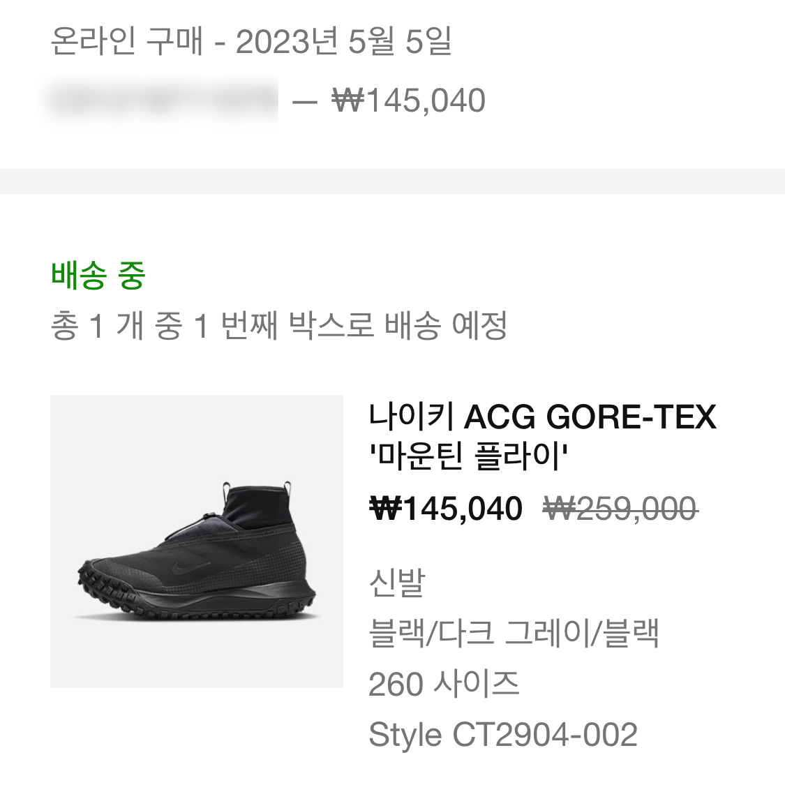 Nike ACG Mountain Fly Gore-Tex Black and Dark Grey 착용 스타일 - 3