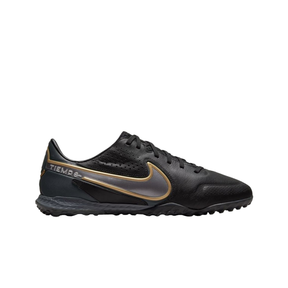 나이키 리액트 티엠포 레전드 9 프로 TF 골드 블랙(Nike React Tiempo Legend 9 Pro TF Gold Black)