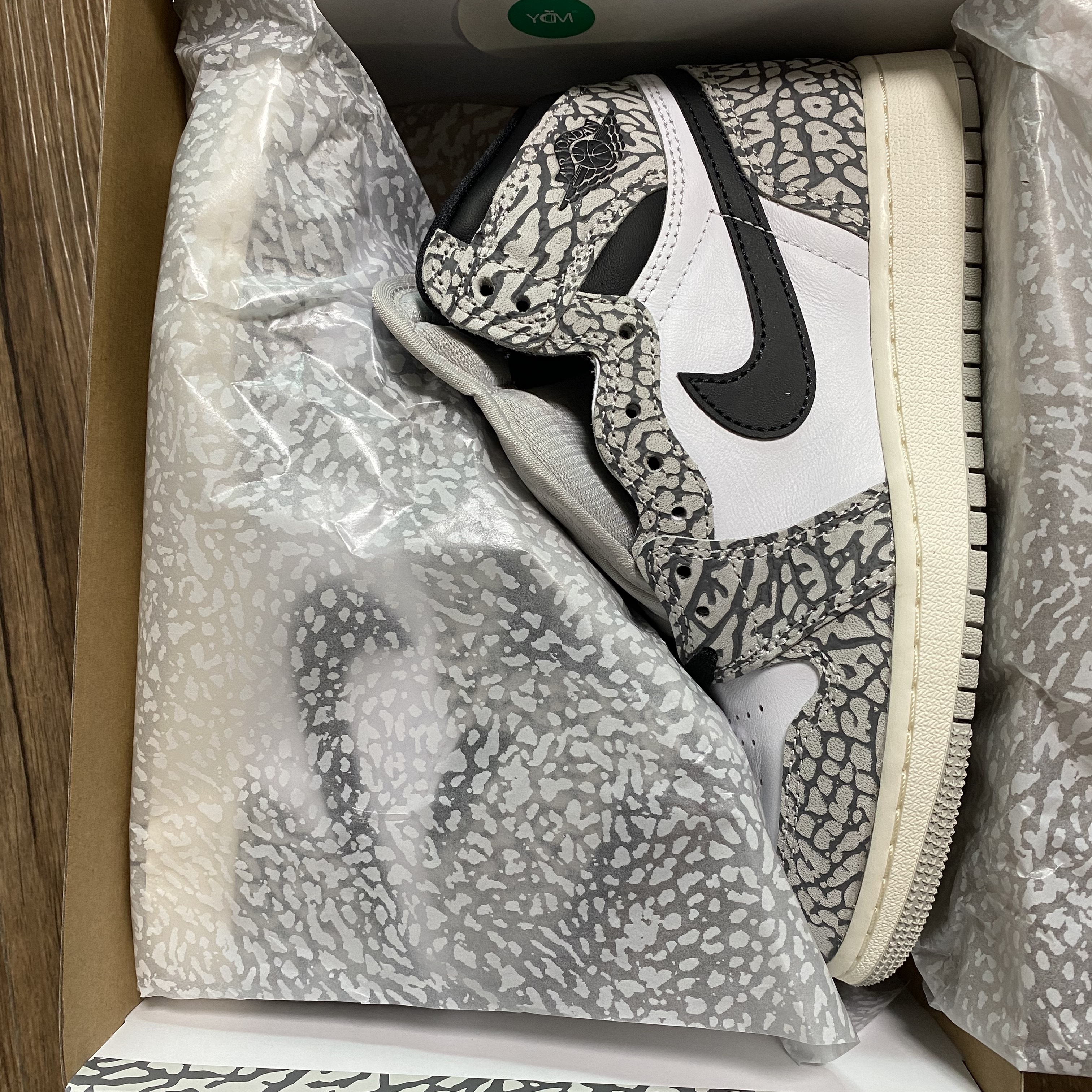 (GS) Jordan 1 Retro High White Cement, Jordan 1 Retro High OG White Cement 착용 스타일 - 4