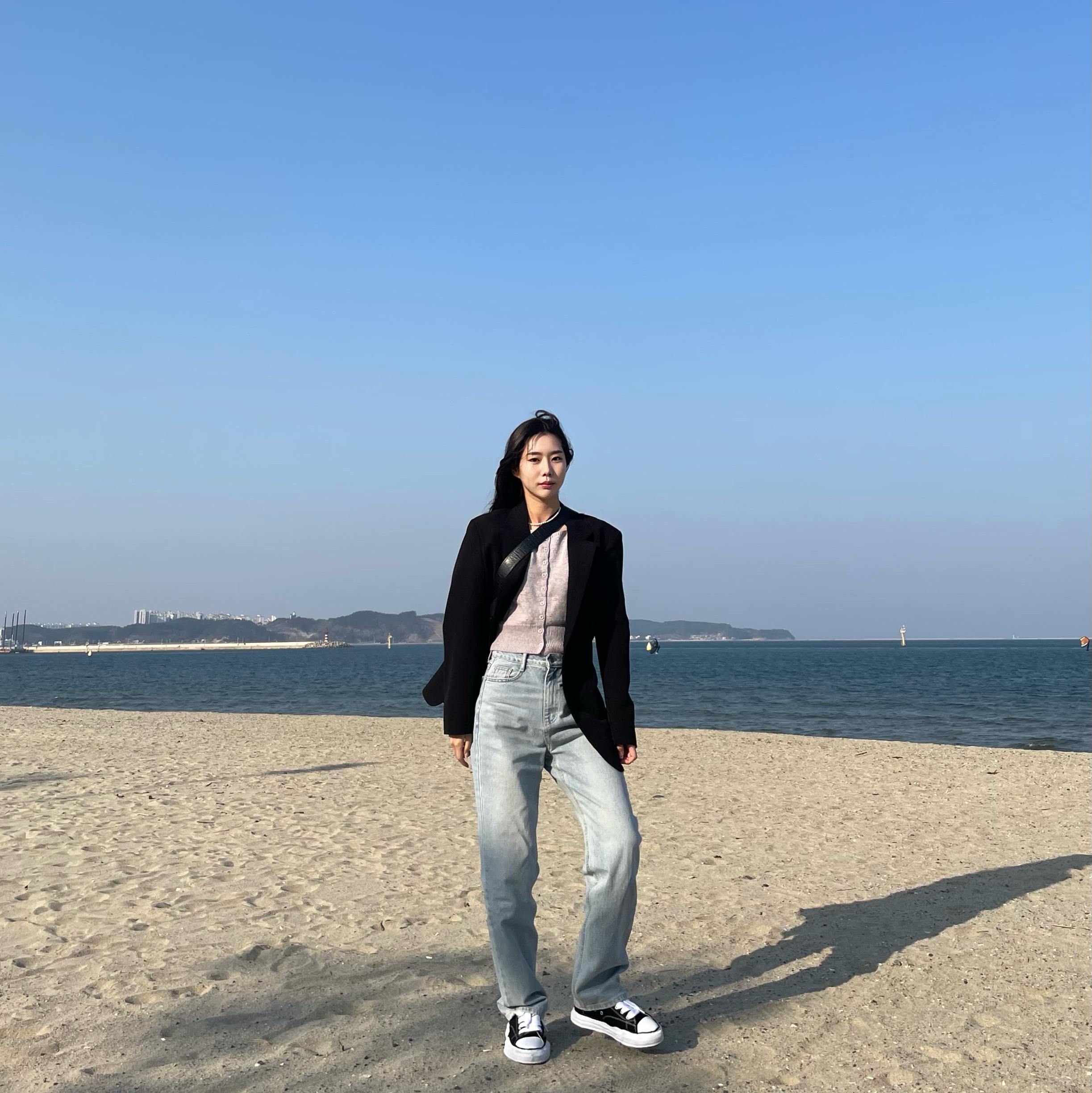 Maison Mihara Yasuhiro Peterson OG Sole Canvas Low Sneakers Black 착용 스타일 - 1