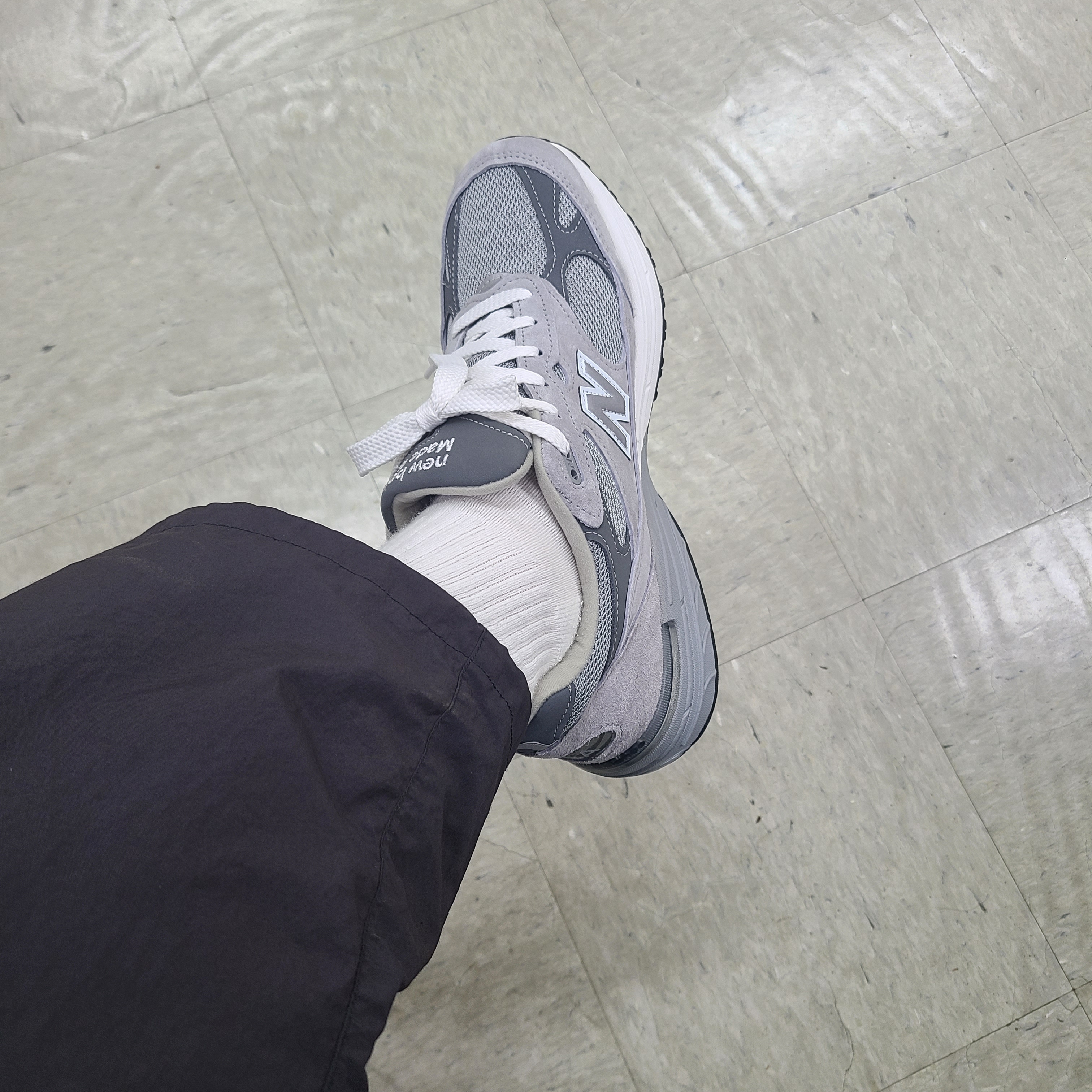 New Balance 993 Made in USA Grey - D Standard 착용 스타일